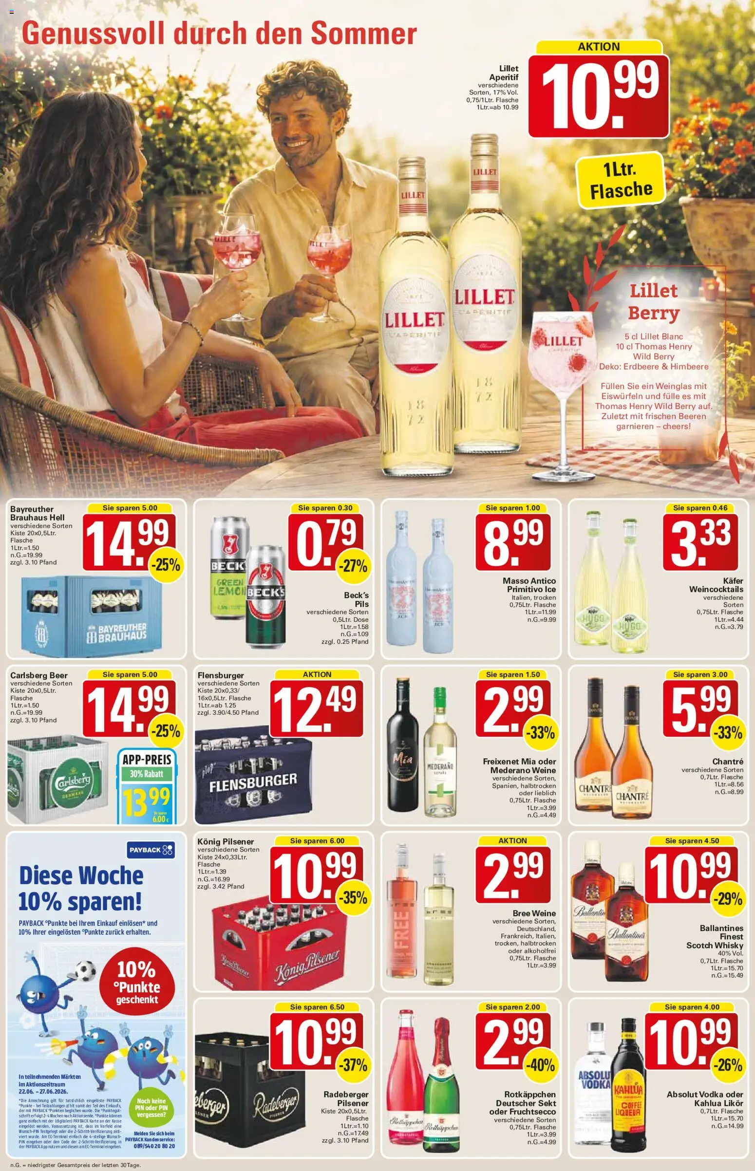 WEZ Prospekt – gültig ab 22.06.2026 | Seite: 12 | Produkte: Bree, Flensburger, Fruchtsecco, Chantré