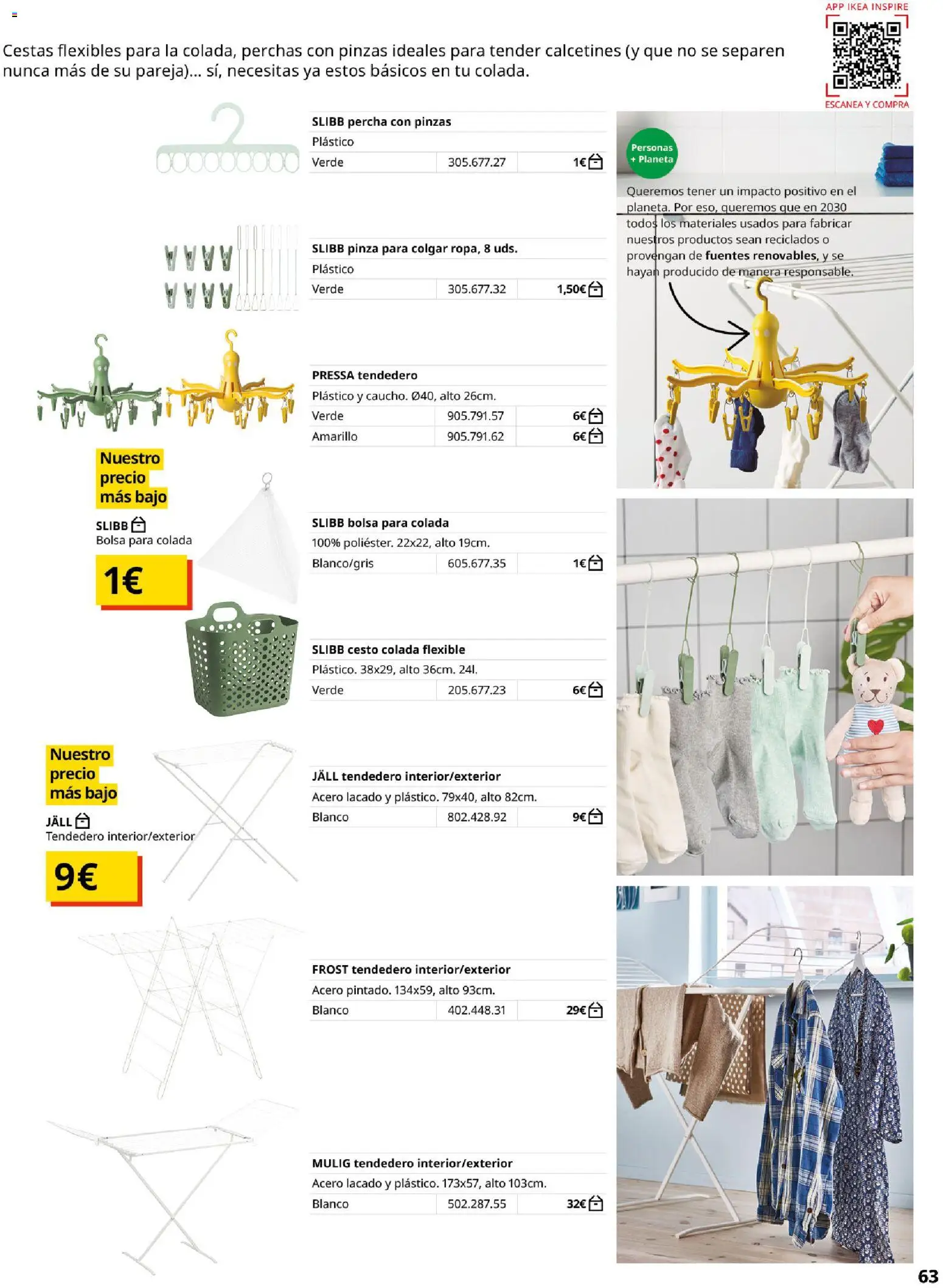 Catálogo IKEA Baños │ válido desde el 01.02.2026 | Página: 63 | Productos: Percha, Tendedero, Bolsa