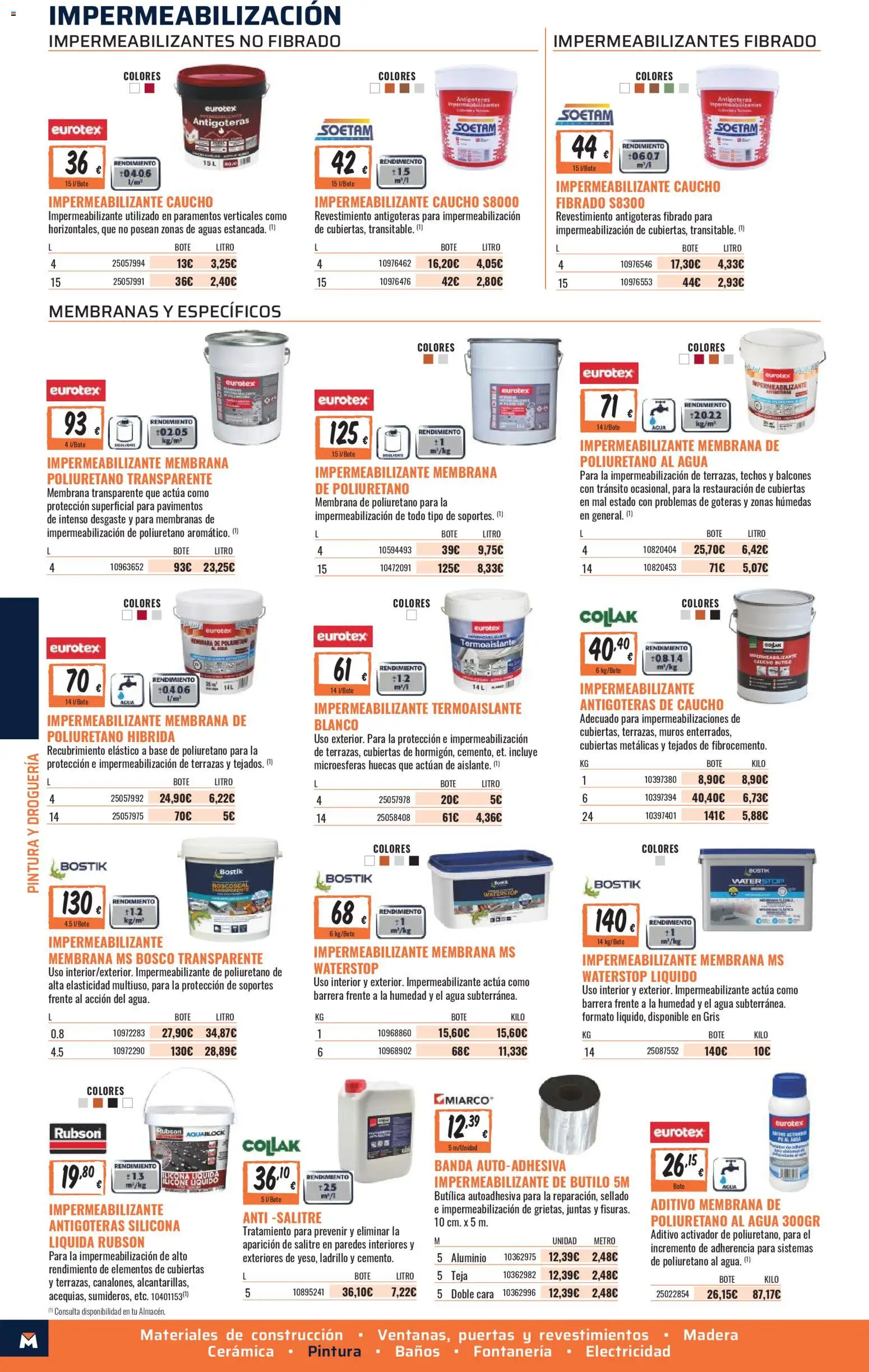 Obramat - Reformas Otono Imprenta Almacenes 35 Los Barrios 2026 │ válido desde el 09/10/2026 | Página: 46 | Productos: Agua, Puertas