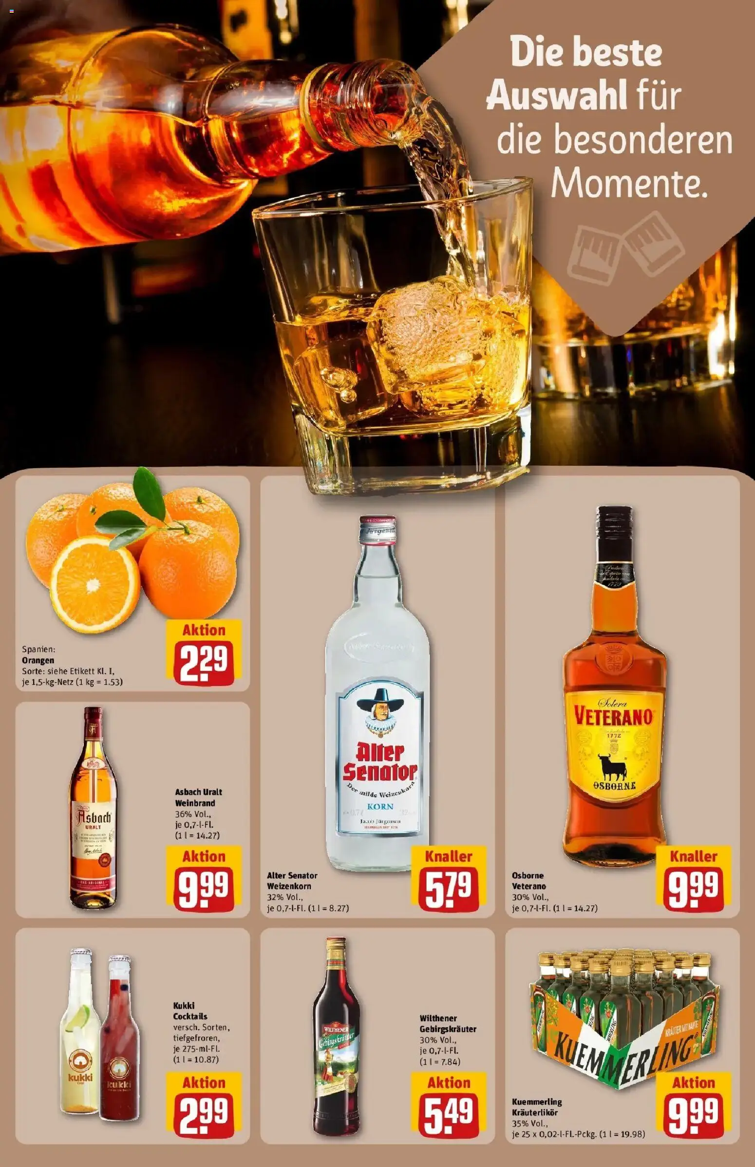 Rewe Prospekt Gnarrenburg – gültig ab 17.05.2026 | Seite: 20 | Produkte: Osborne, Wilthener gebirgskrauter, Orangen, Kuemmerling