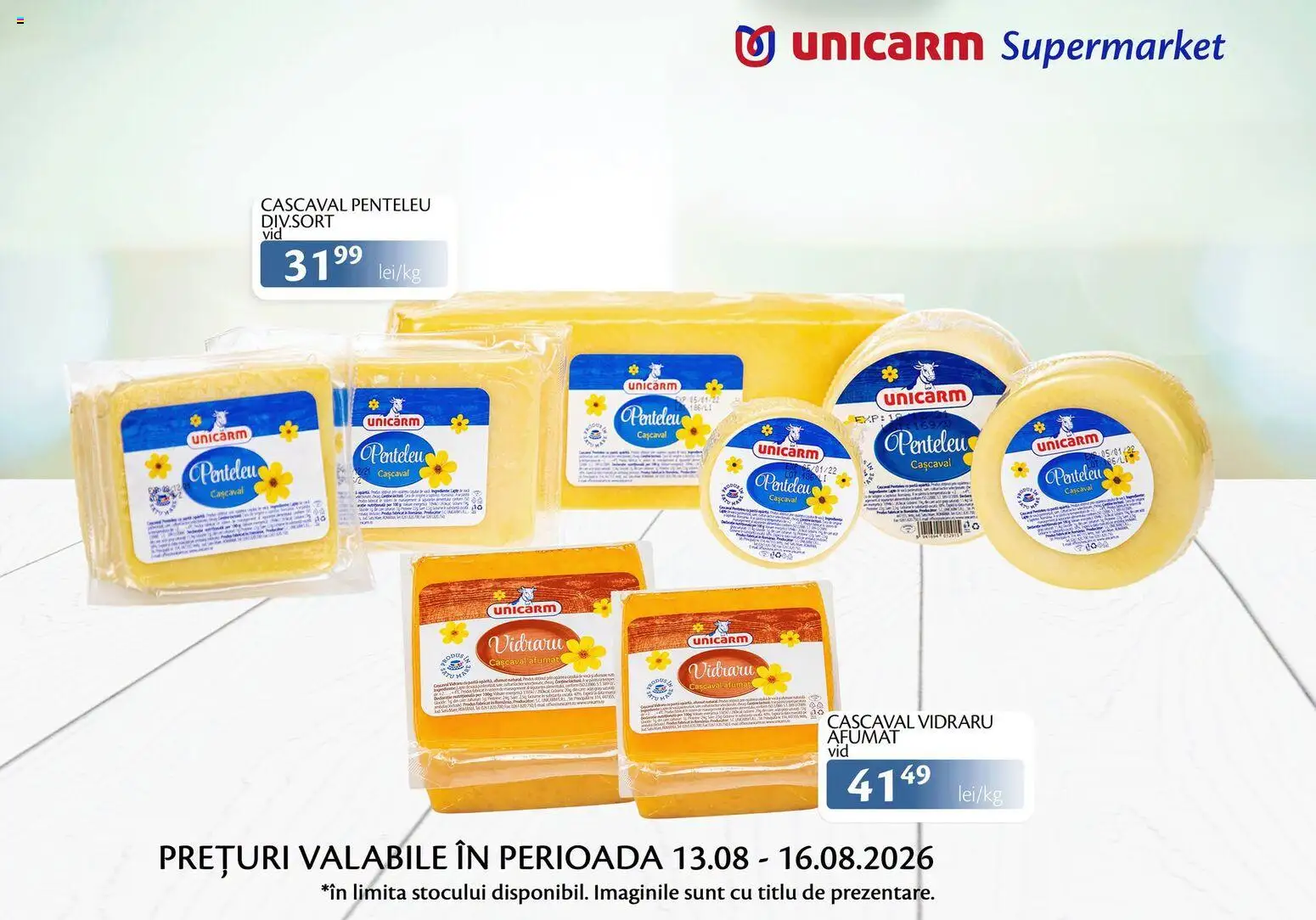 Noul catalog Unicarm – valabil de la 13.08.2026 | Pagină: 6 | Produse: Cașcaval