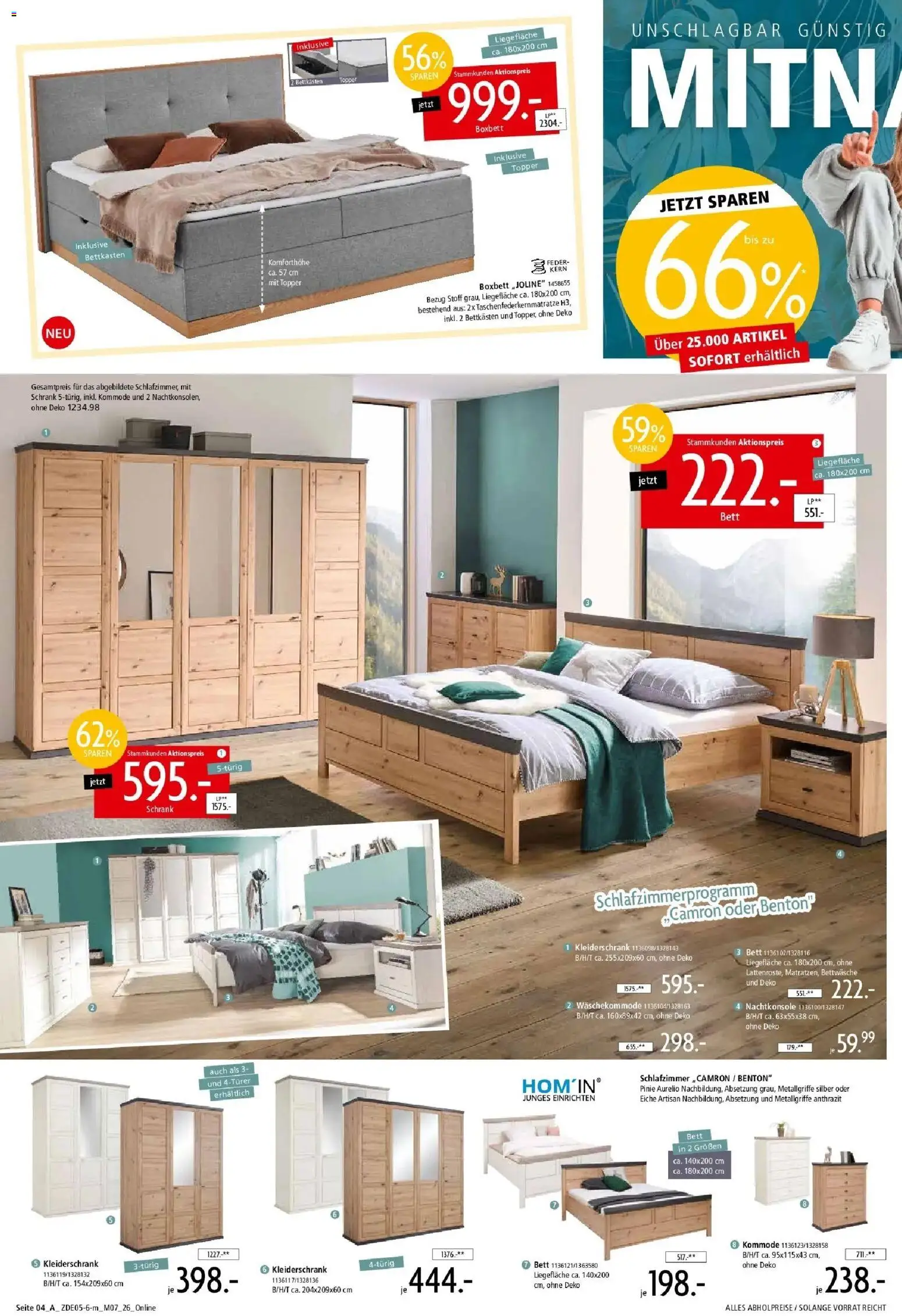 Zurbrüggen Unschlagbar günstig – gültig ab 16.05.2026 | Seite: 8 | Produkte: Bett, Kleiderschrank, Topper, Bettwäsche
