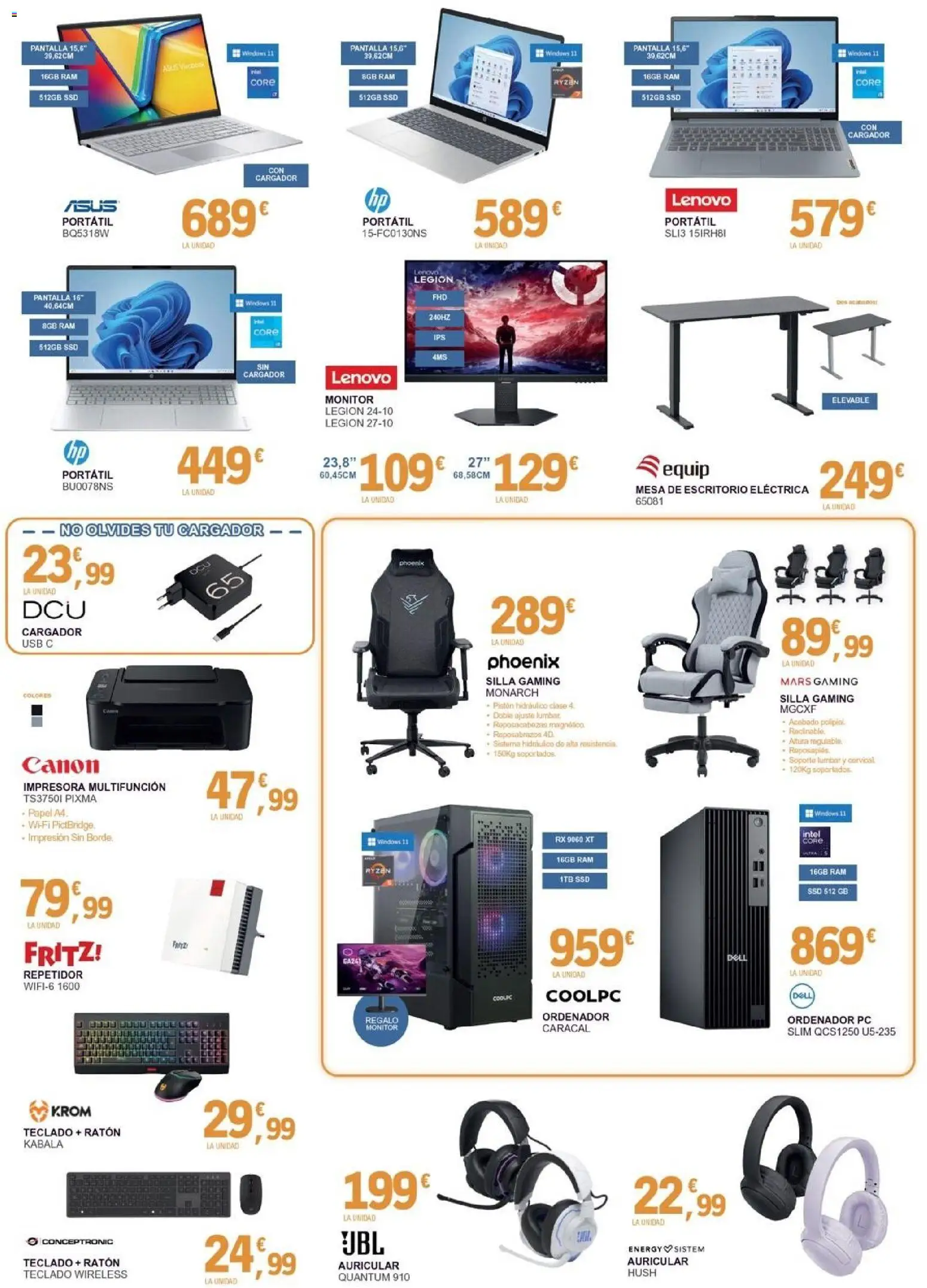 E.Leclerc - Valdemoro │ válido desde el 01/10/2026 | Página: 7 | Productos: Monitor, Teclado, Mesa, Silla