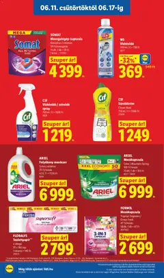 Lidl akciós újság - amely érvényes a következő dátumtól: 11.06.2026 | Oldal: 18 | Termékek: Ariel, Somat, Vízkőoldó, Mosószer