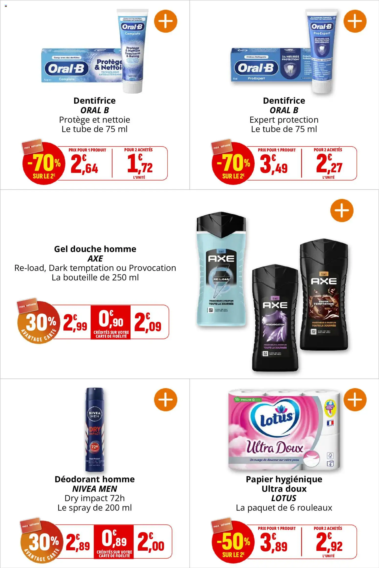 {H1} | Page: 40 | Produits: Gel douche, Sel, Dentifrice, Douche