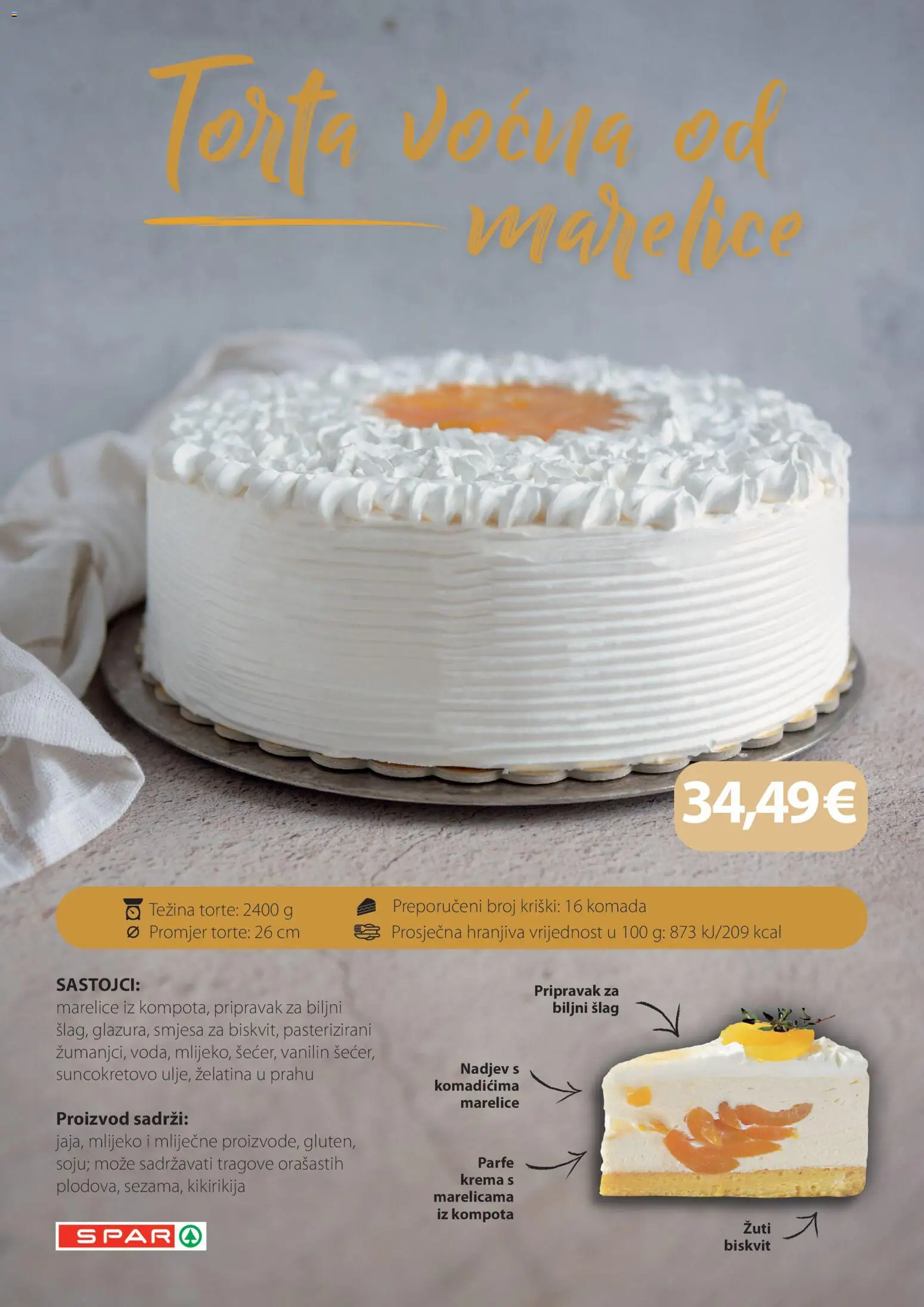 Spar katalog | vrijedi od 05.06.2026 | Stranica: 12 | Proizvodi: Mlijeko, Krema, Šlag, Torta