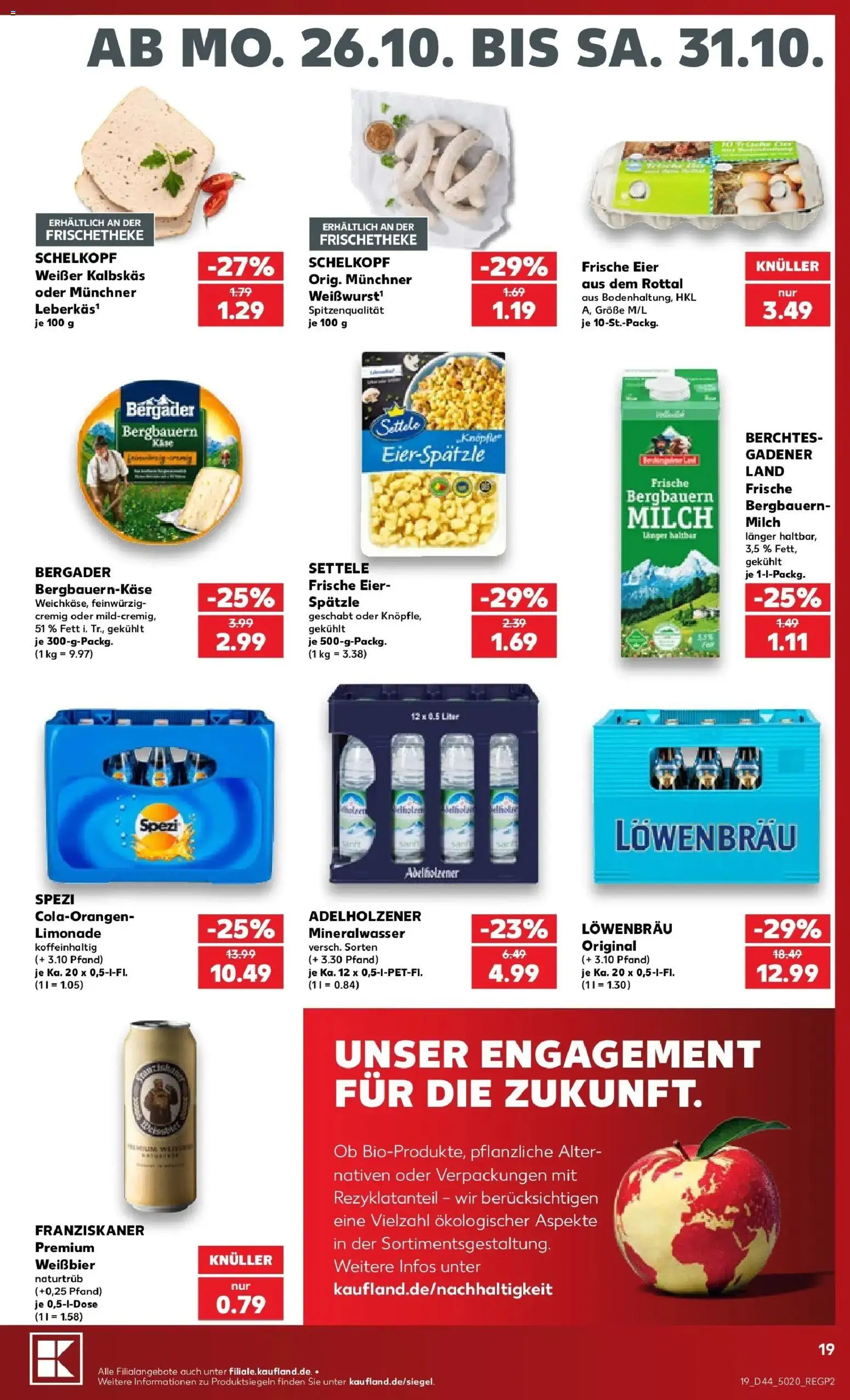 Prospekt Kaufland ab 26.10.2026 » Angebote Online zum Blättern | Seite: 23 | Produkte: Milch, Weißbier, Limonade, Mineralwasser