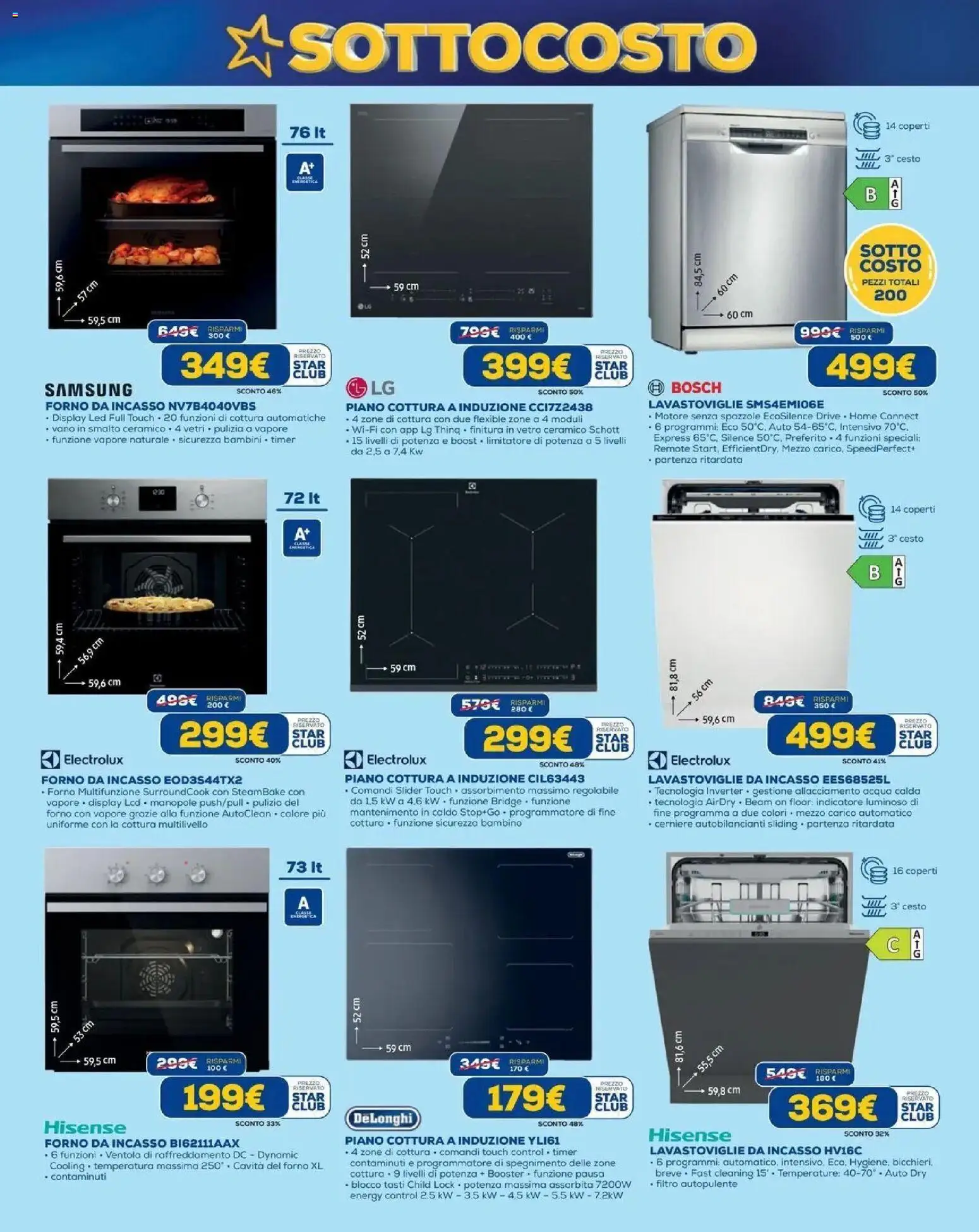 Volantino Euronics del 10/09/2026 | Pagina: 2 | Prodotti: Lavastoviglie da incasso, Acqua, Lavastoviglie, Forno