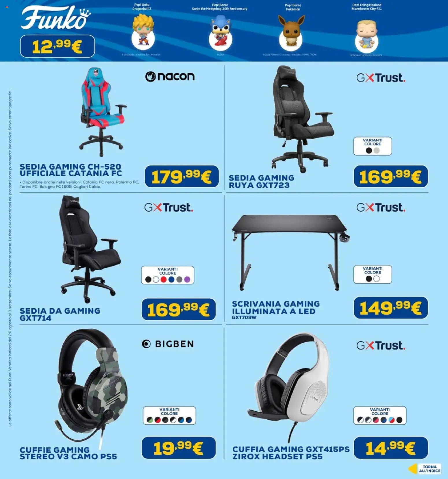 Volantino Euronics del 20/08/2026 | Pagina: 10 | Prodotti: The, Cuffie, Sedia, Scrivania