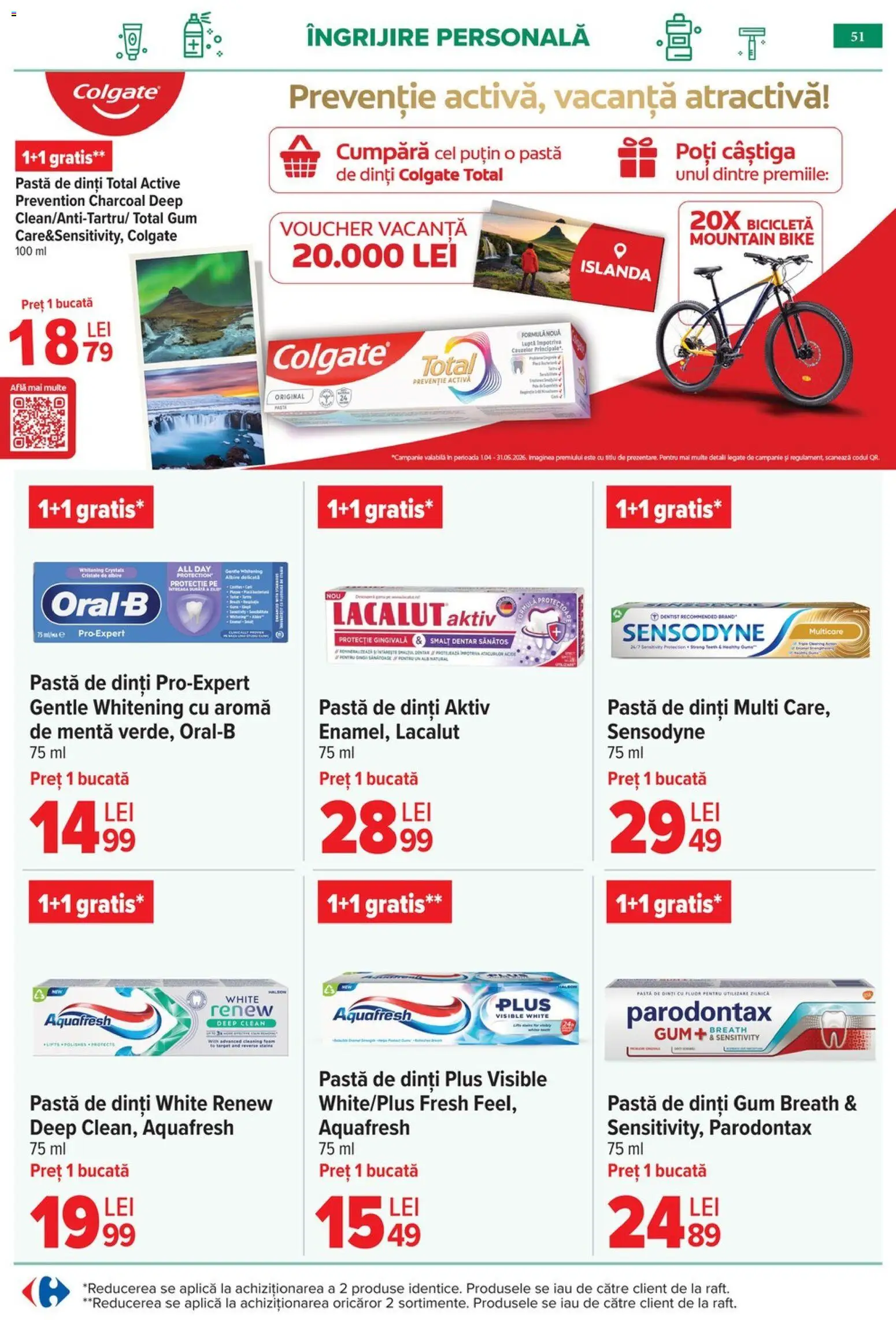 Noul catalog Carrefour – valabil de la 06.05.2026 | Pagină: 54 | Produse: Pomelo, Dana kuşbaşı, Pastă de dinți