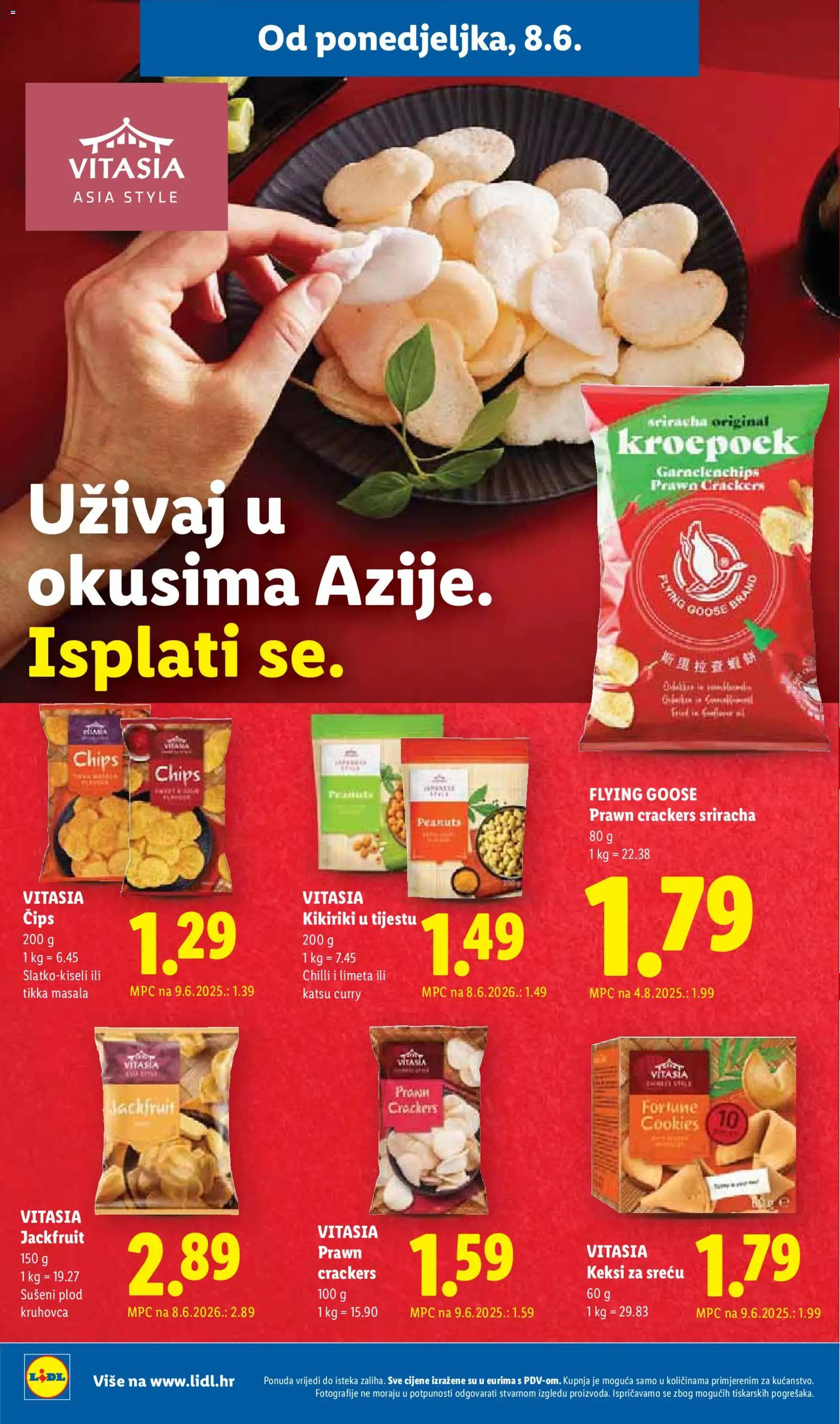 Lidl katalog | vrijedi od 08.06.2026 | Stranica: 22 | Proizvodi: Keksi, Čips, Kikiriki, Curry