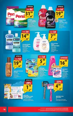 Pogląd oferty "Arhelan gazetka" - ważna od 19.06.2026 | Strona: 16 | Produkty: Mydło w płynie, Domestos, Odplamiacz, Detergent