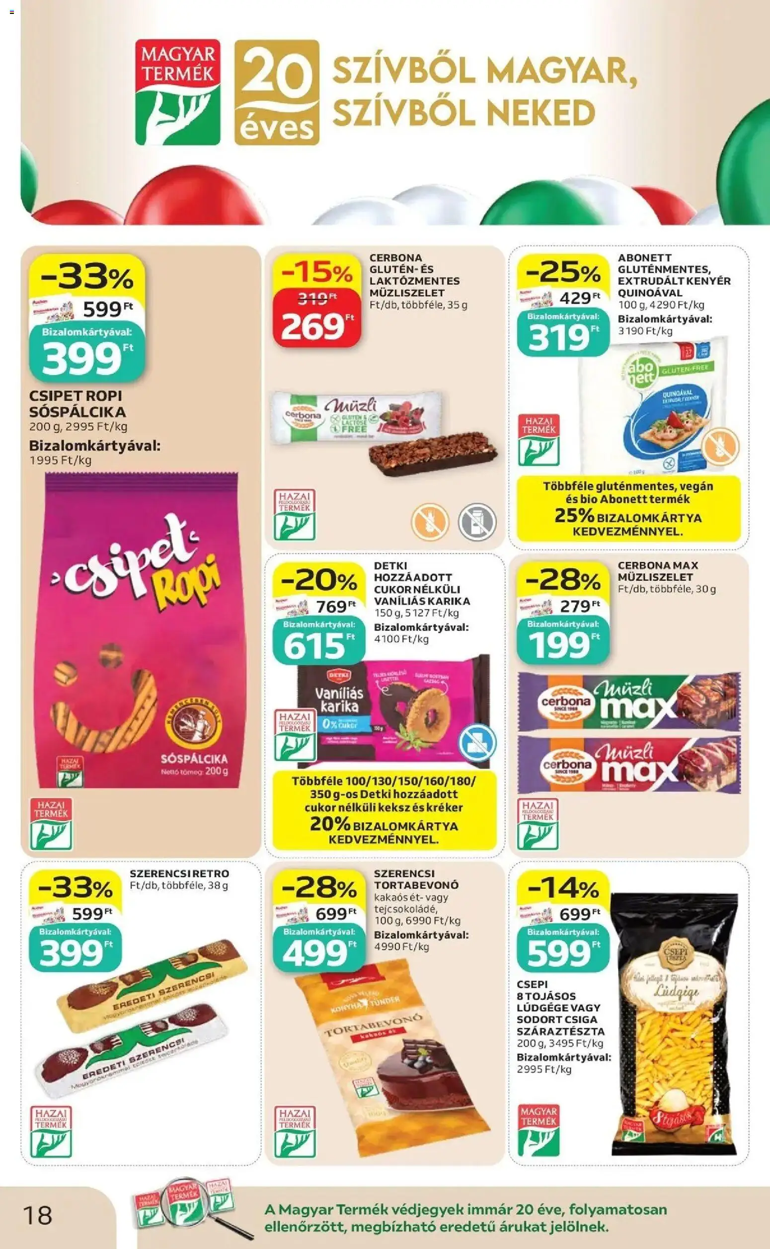 Auchan akciós ujság - amely érvényes a következő dátumtól: 07.05.2026 | Oldal: 18 | Termékek: Kréker, Kenyér, Müzliszelet, Extrudált kenyér