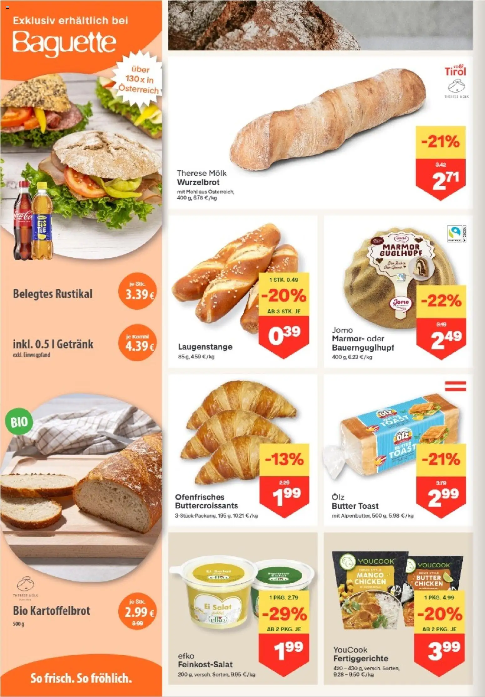 MPREIS Hohenems gültig ab 23.07.2026 | Seite: 4 | Produkte: Salat, Fertiggerichte, Mango, Butter
