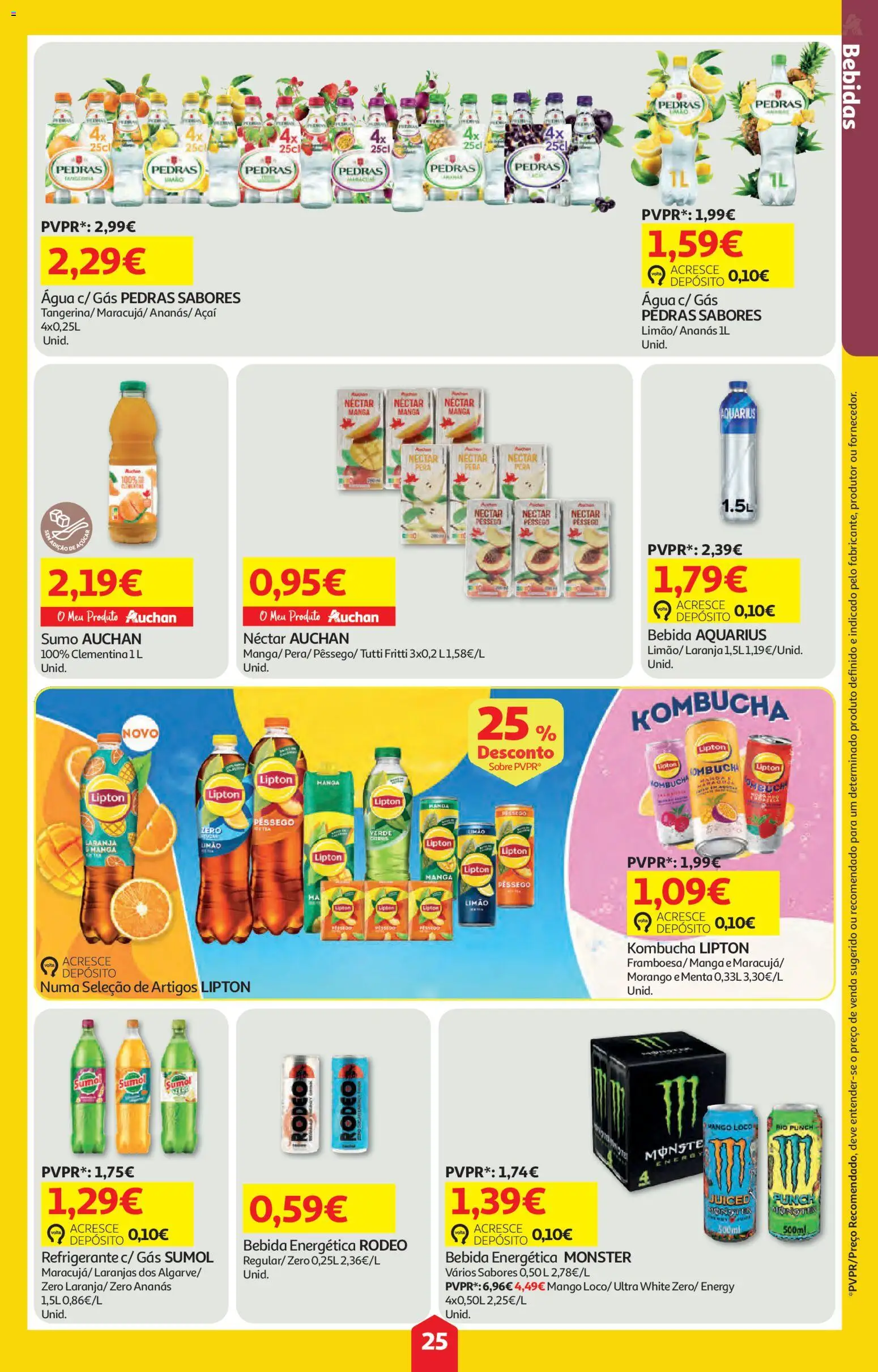 Auchan folheto │ válido de 09/07/2026 | Página: 25 | Produtos: Agua, Açai, Sumo, Bebida
