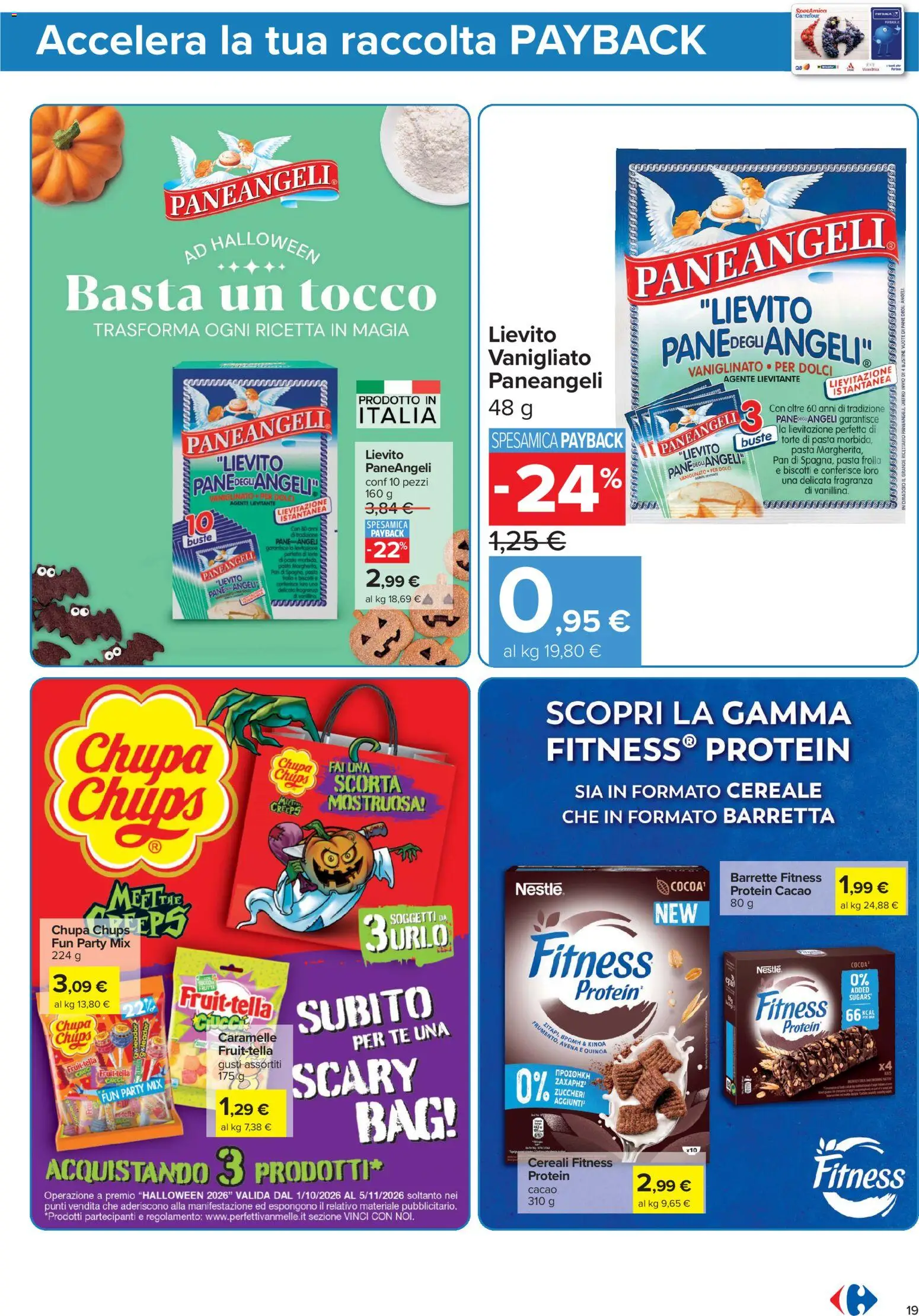 Volantino Carrefour del 13/10/2026 | Pagina: 19 | Prodotti: Caramelle, Pasta, Pasta frolla, Fragranza