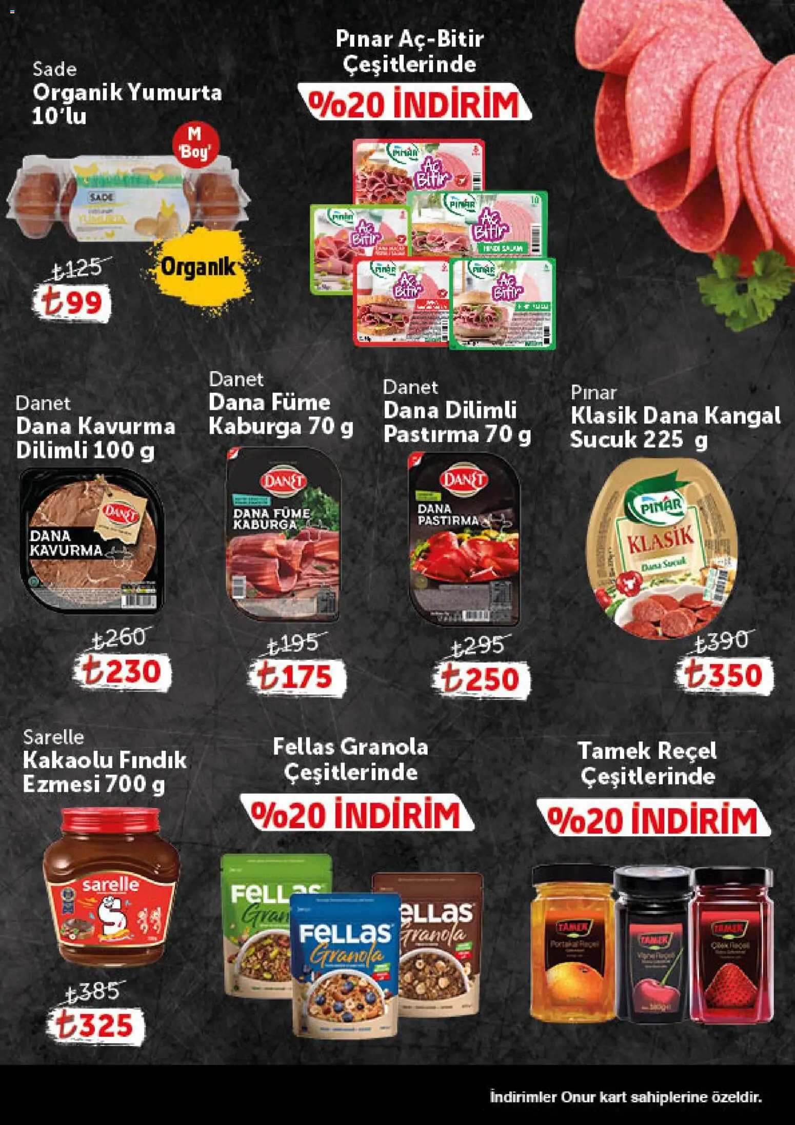 Onur Market - Katalog Gurme - 13 Ekim 2026 tarihinden itibaren geçerlidir | Sayfa: 3 | Ürünler: Yumurta, Fındık, Dana füme, Sucuk