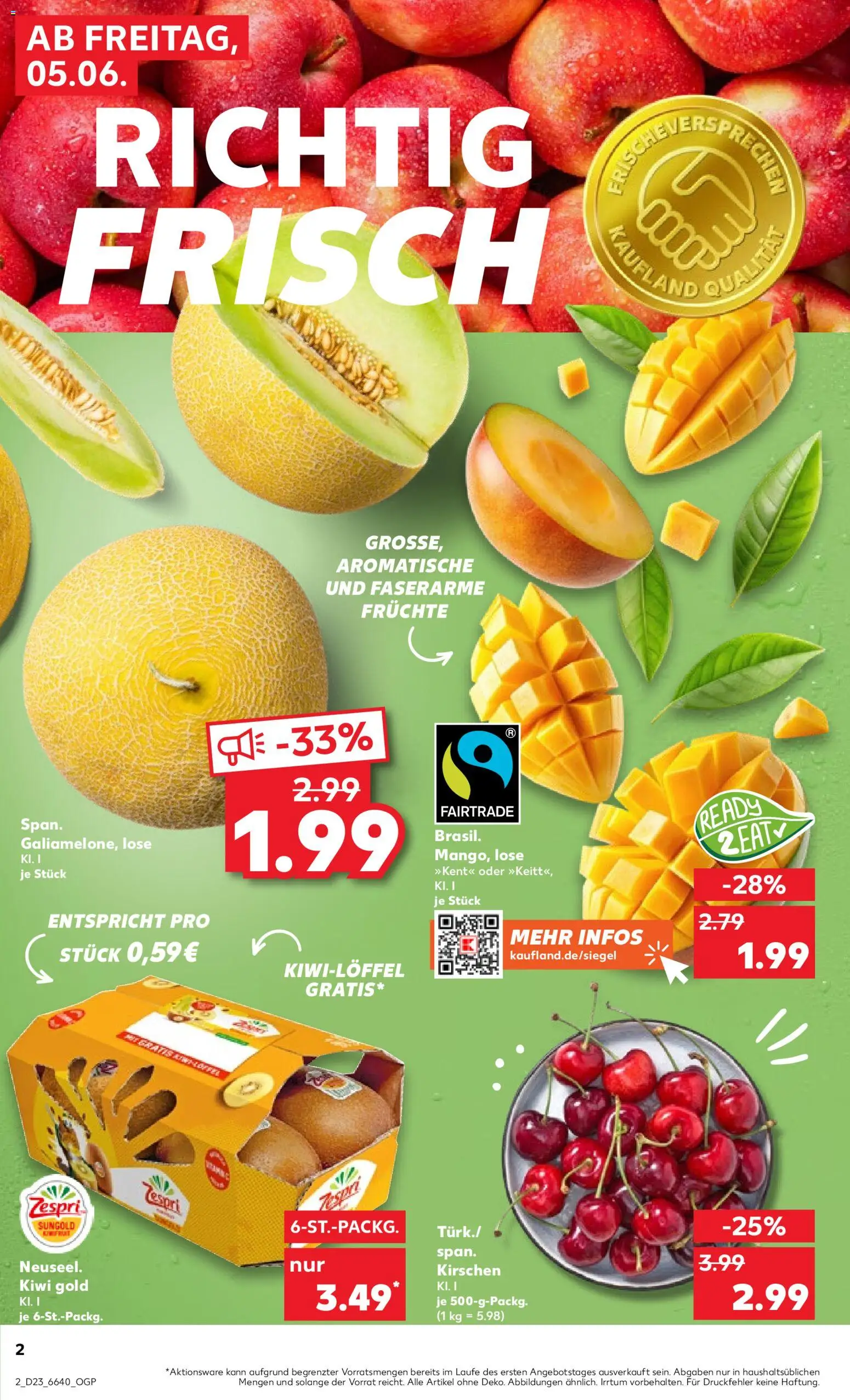 Kaufland Prospekt Stuttgart – gültig ab 04.06.2026 | Seite: 2 | Produkte: Kirschen, Mango, Kiwi