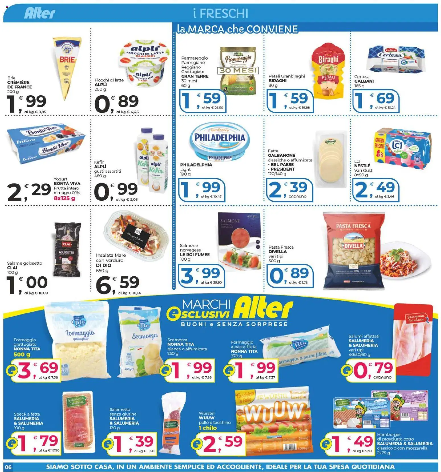 Volantino Alter Discount del 20/08/2026 | Pagina: 6 | Prodotti: Yogurt, Fiocchi, Latte, Formaggio