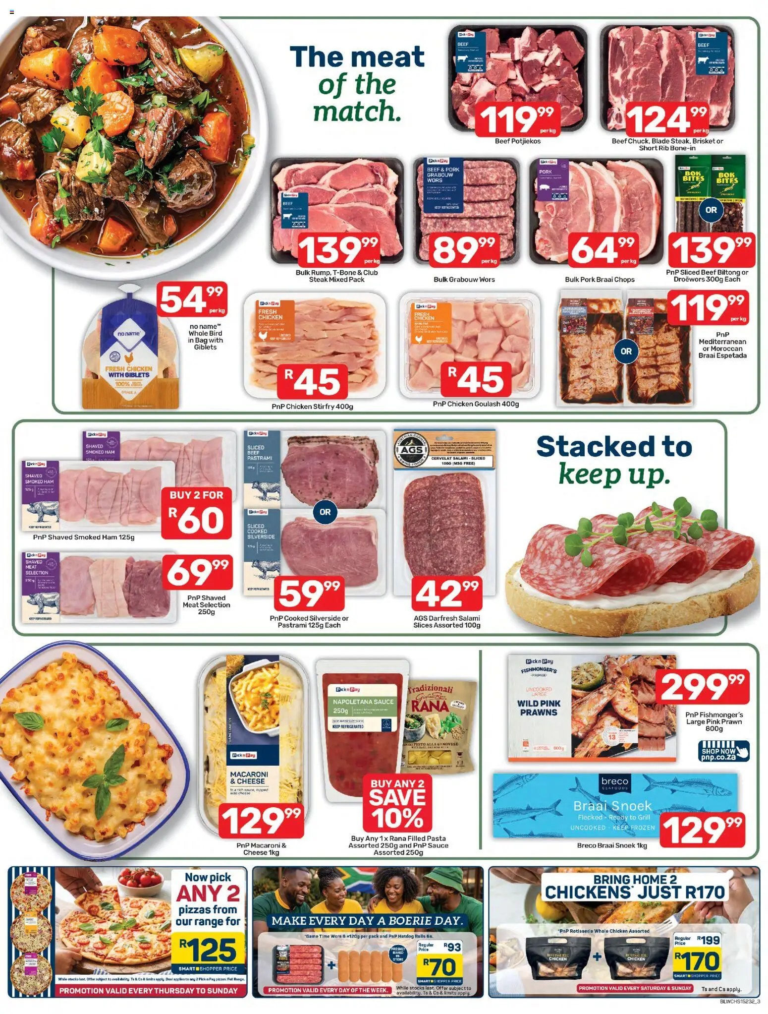 New Pick n Pay catalogue – valid from 03/08/2026 | Page: 3 | Products: Grill, Steak, Ham, Beef