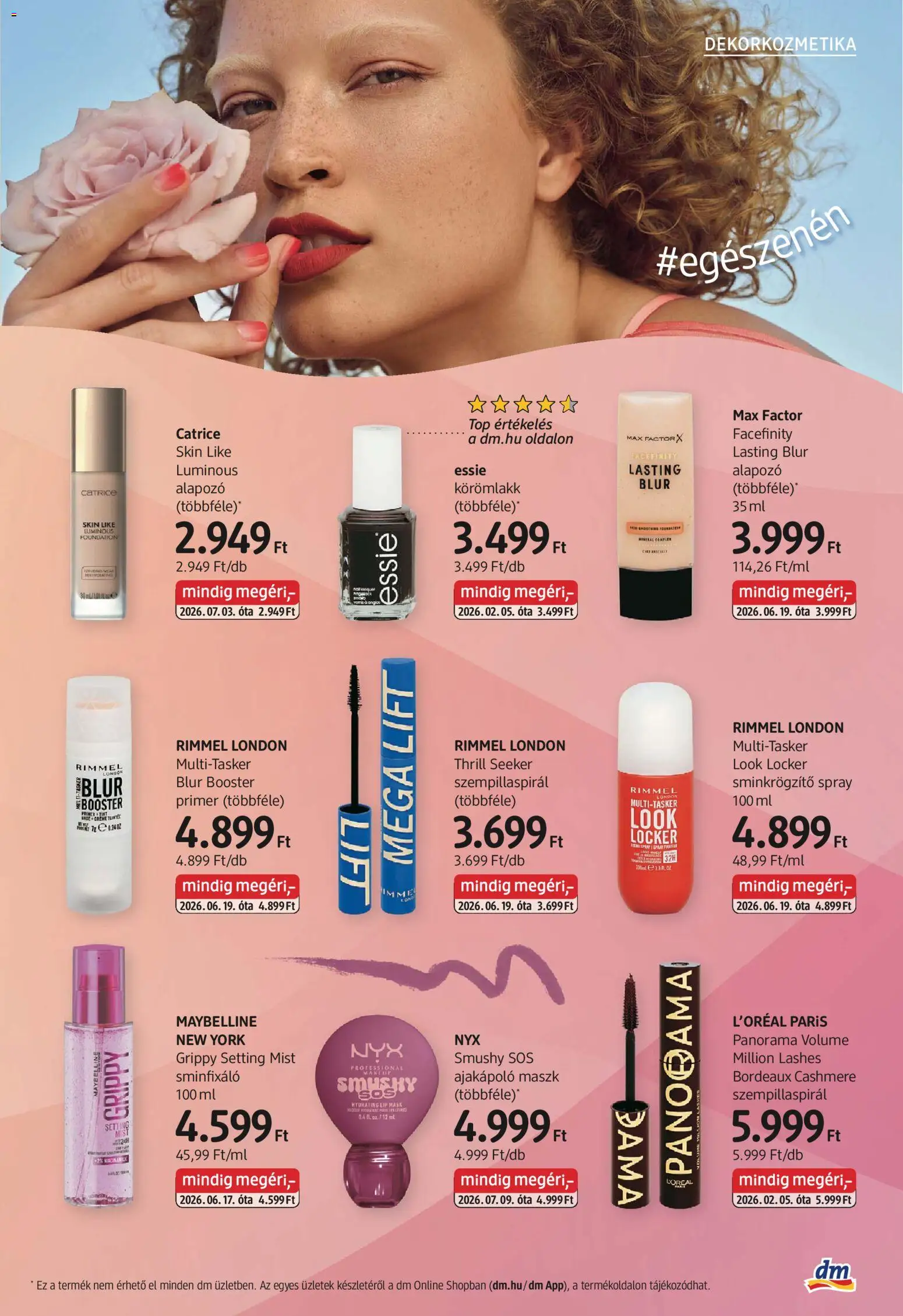 DM Drogerie Markt akciós ujság - amely érvényes a következő dátumtól: 2026.09.03. | Oldal: 11 | Termékek: Szempillaspirál, Max Factor, Alapozó, Maszk