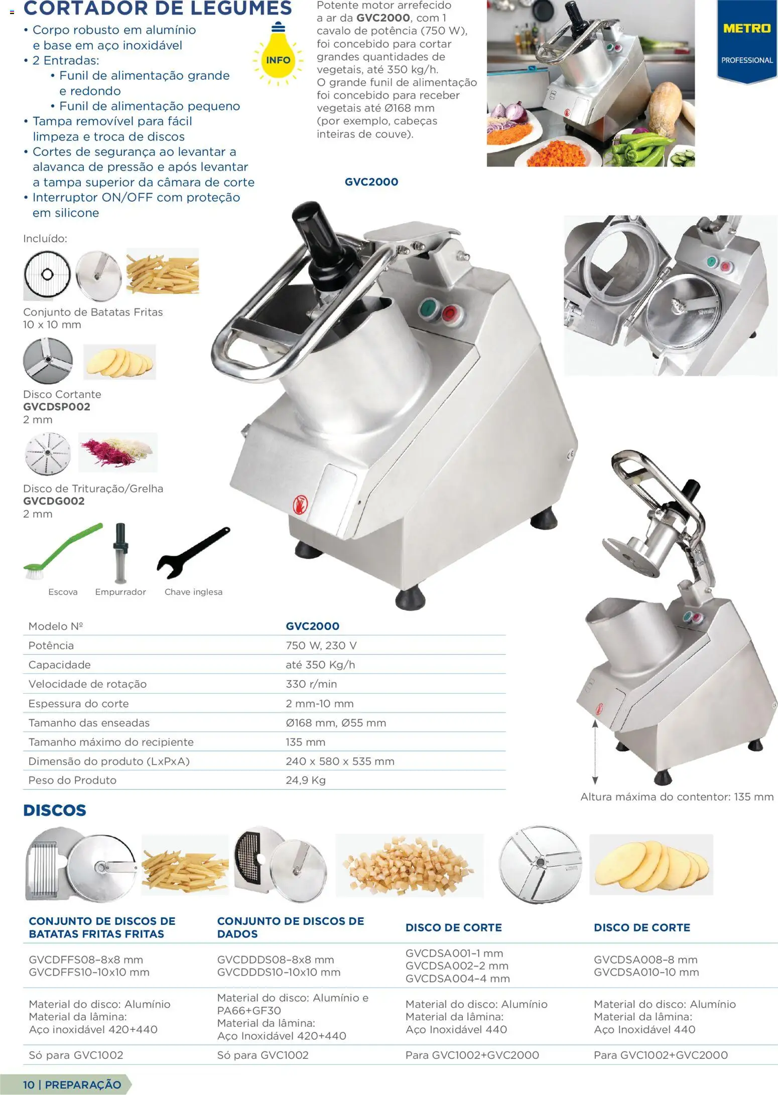 Makro Equipamento Profissional de Cozinha e Catering │ válido de 09.06.2026 | Página: 10 | Produtos: Cortador, Base, Chave inglesa, Batatas fritas