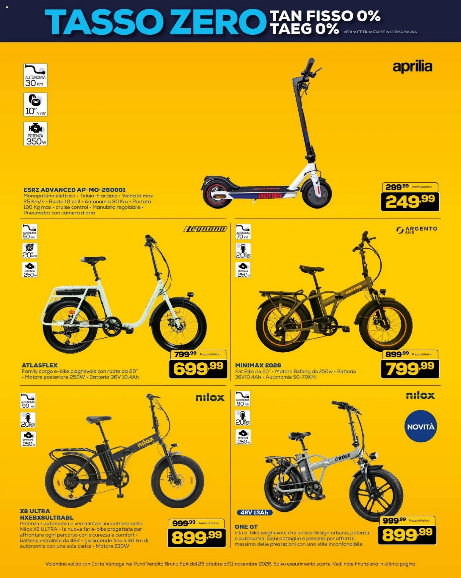 Volantino BRUNO del 29/10/2026 | Pagina: 24 | Prodotti: Monopattino, Batteria, Monopattino elettrico
