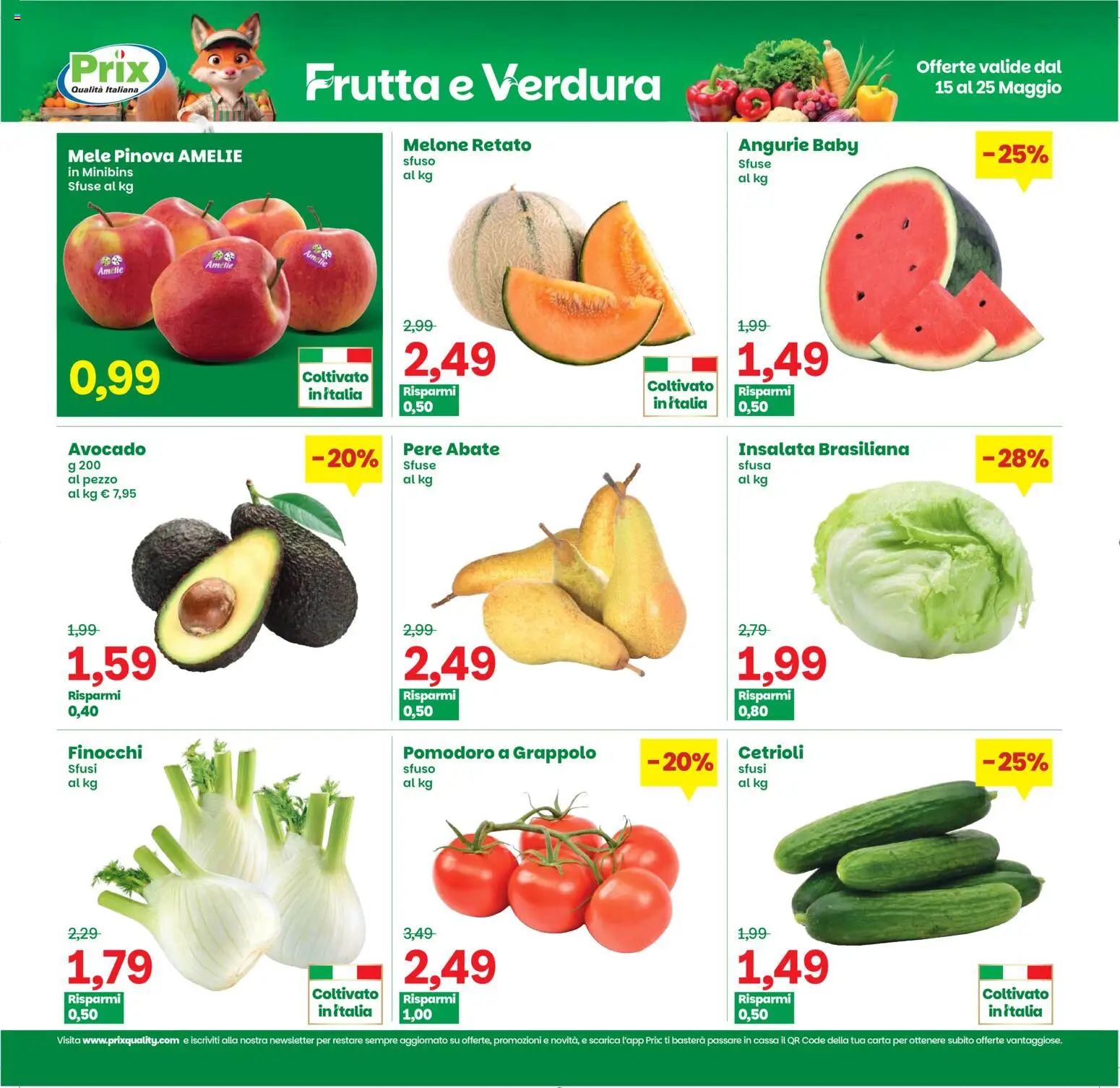 Volantino Prix del 15.05.2026 | Pagina: 7 | Prodotti: Mele, Avocado, Melone, Finocchi