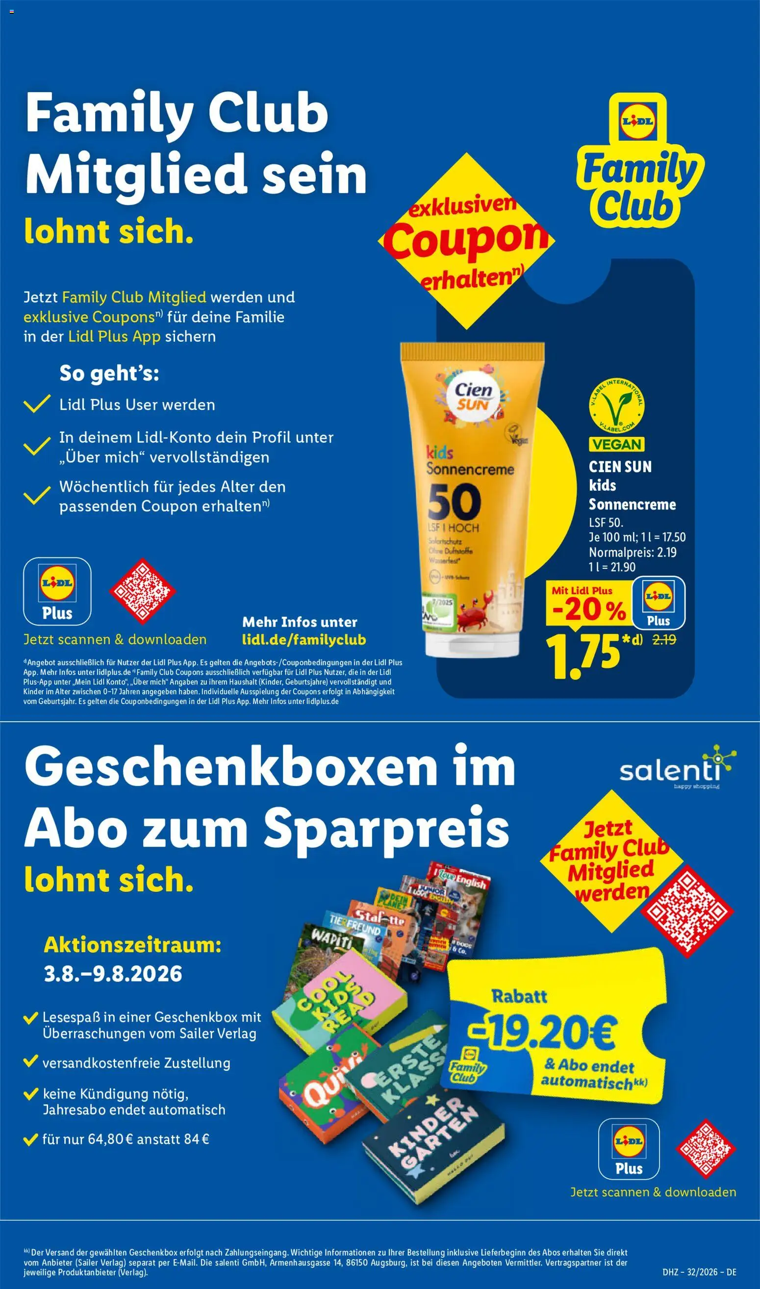 Lidl Německo leták od 03.08.2026 | Strana: 69 | Produkty: Vegan, Cien, Kinder