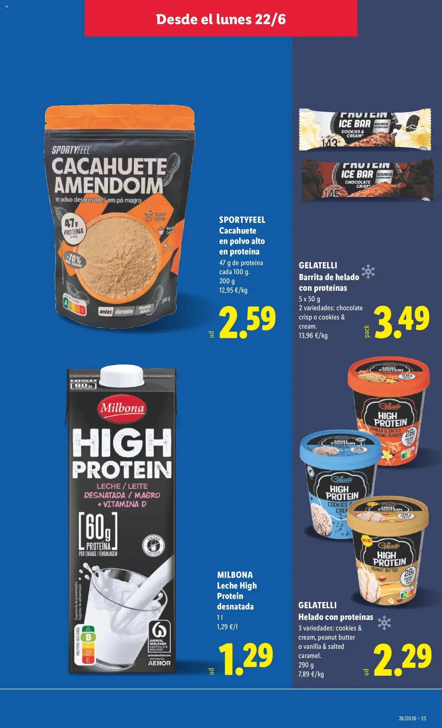 Lidl folleto de bazar │ válido desde el 22.06.2026 | Página: 17 | Productos: Polvo, Leche, Chocolate, Helado