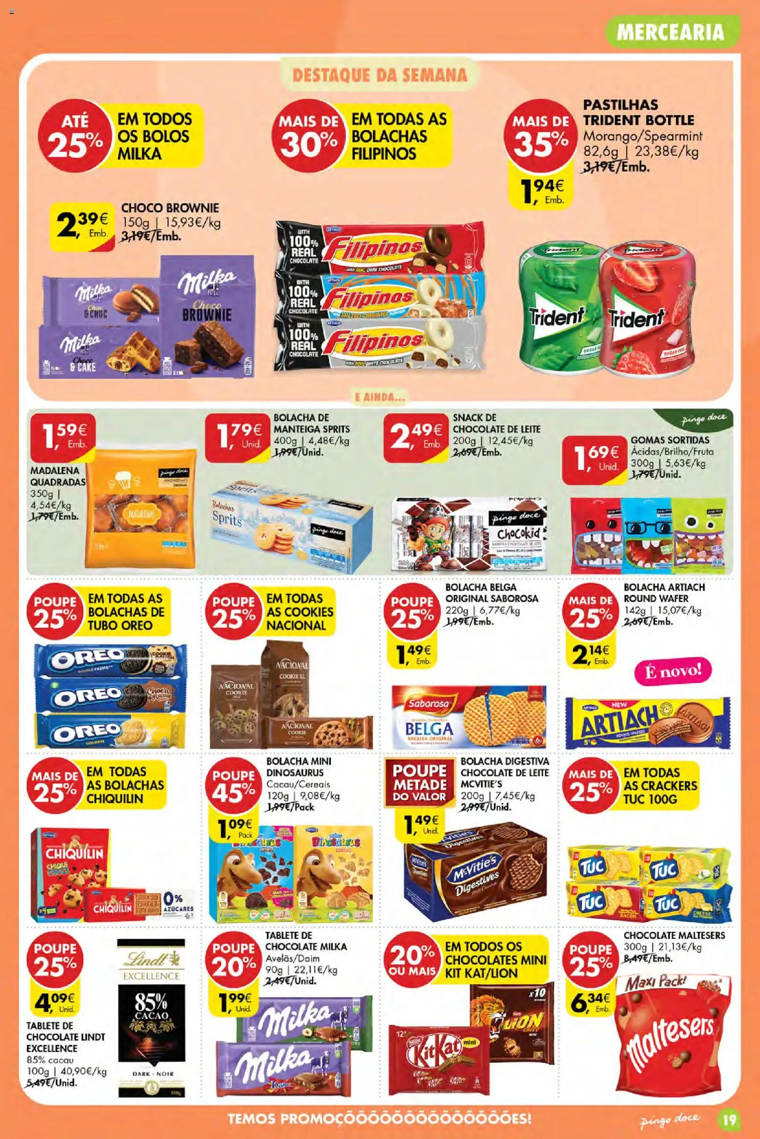 Pingo Doce Poupe Esta Semana Açores │ válido de 27/08/2026 | Página: 19 | Produtos: Mercearia, Cacau, Leite, Chocolate
