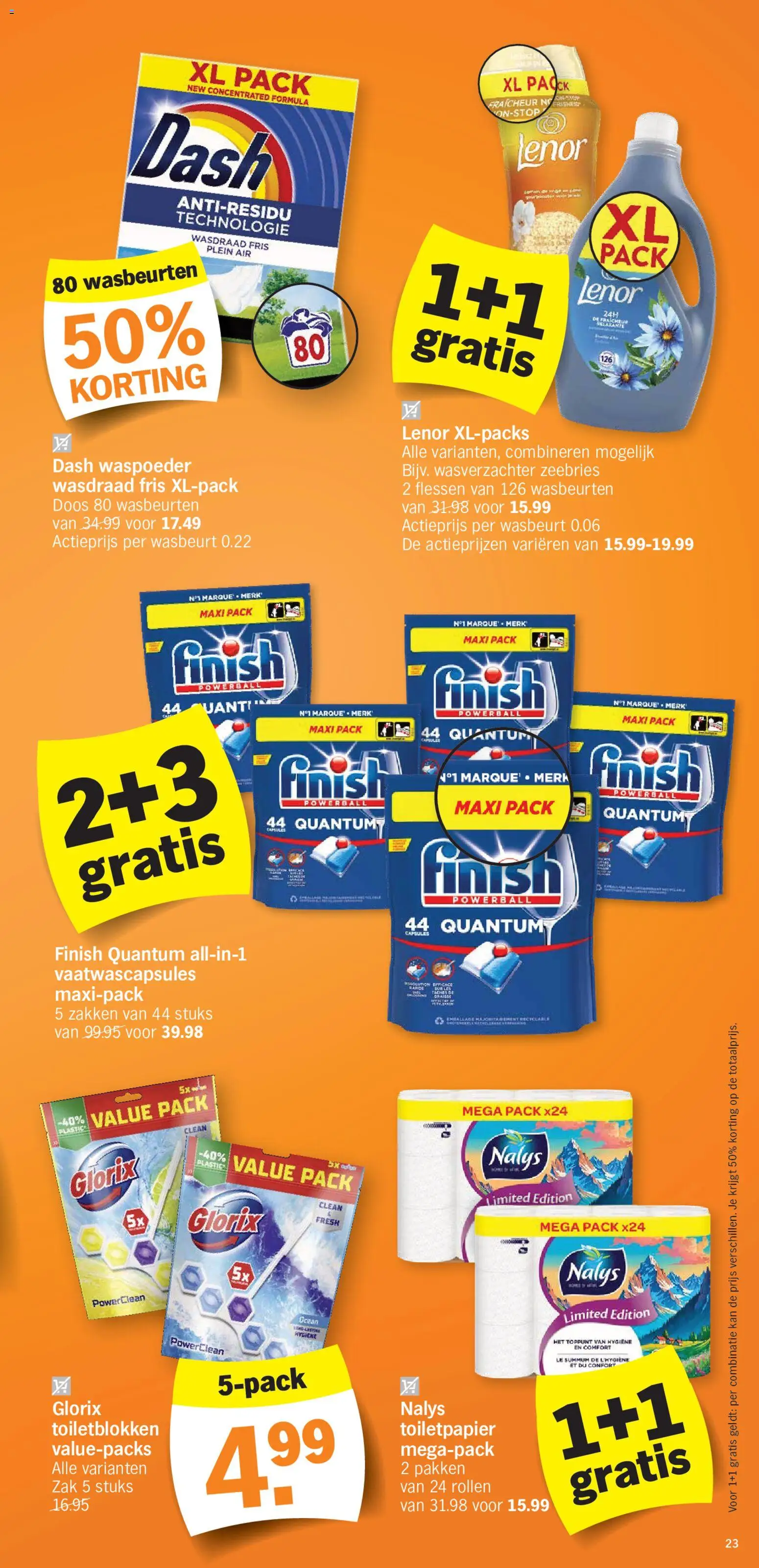 {H1} | Pagina: 23 | Producten: Vaatwascapsules, Capsules, Wasverzachter, Kan