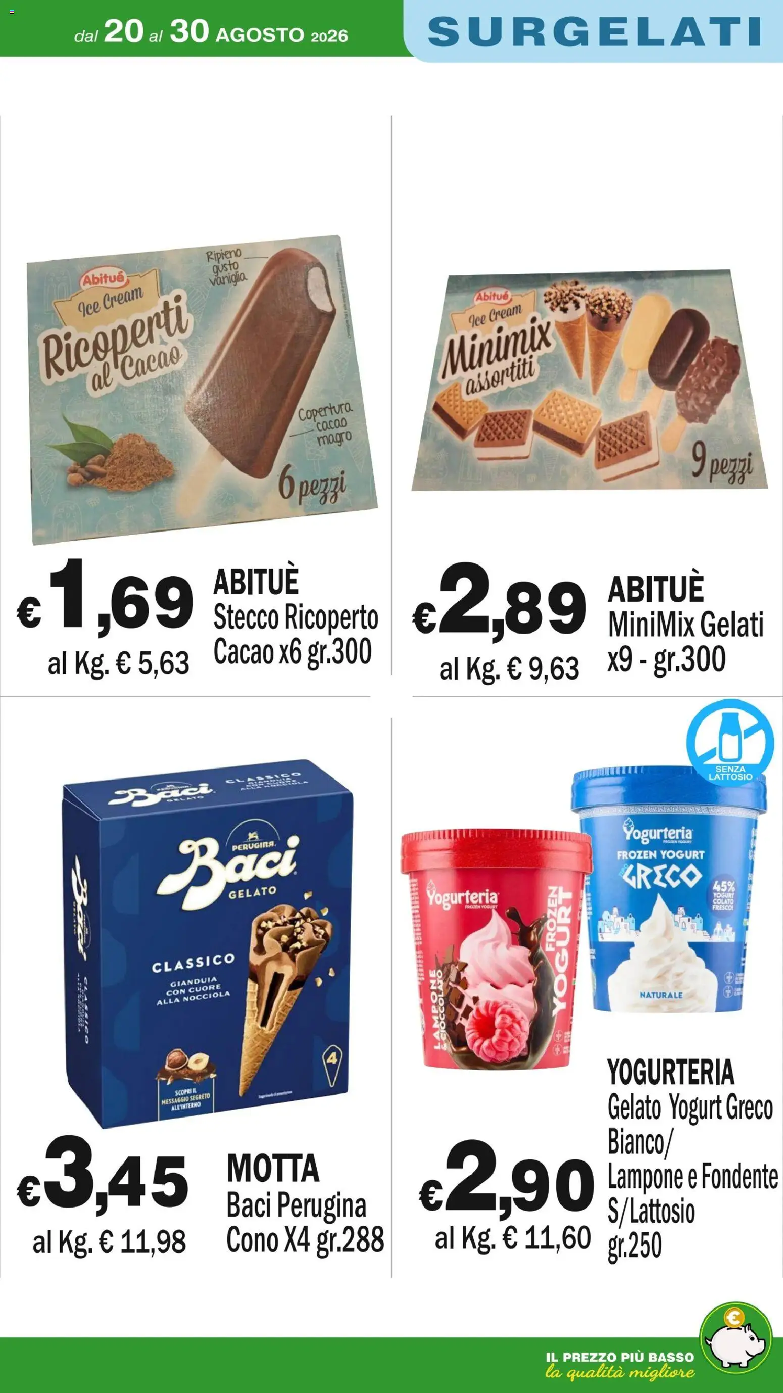 Volantino Primo Prezzo del 20/08/2026 | Pagina: 38 | Prodotti: Vaniglia, Yogurt, Gelato, Cacao