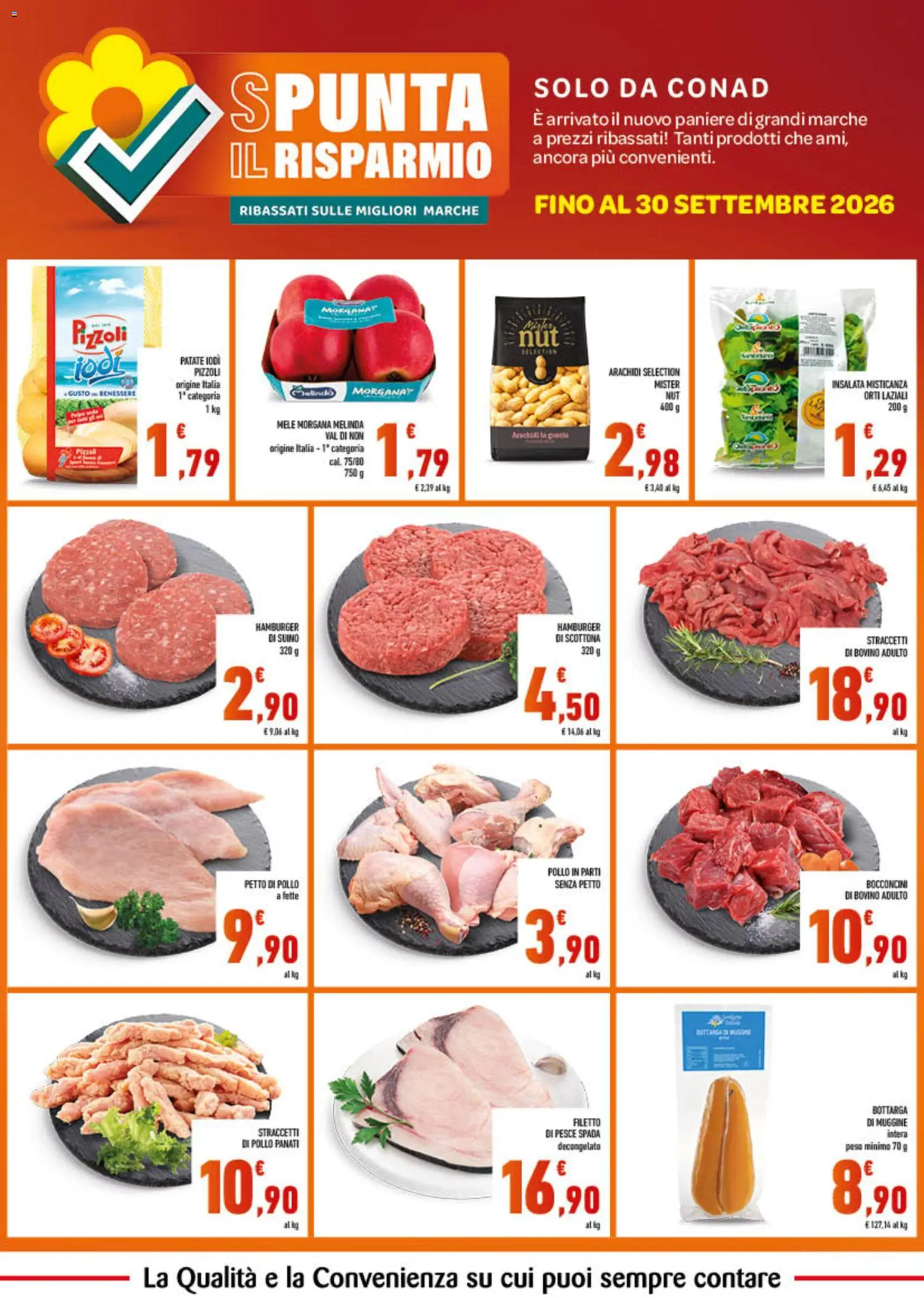 Volantino Conad del 01/08/2026 | Pagina: 2 | Prodotti: Bovino, Insalata, Filetto, Arachidi