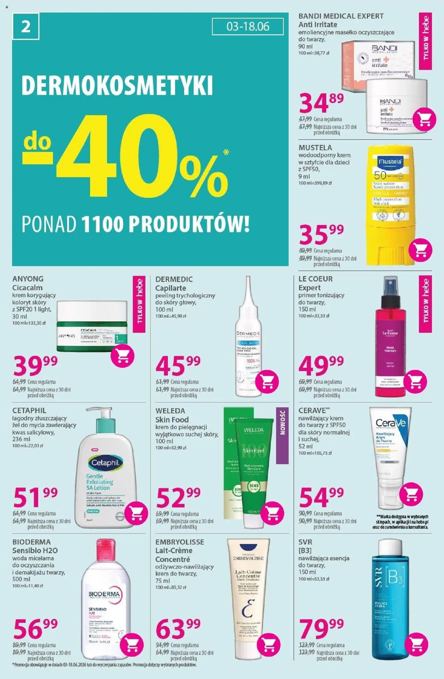 Hebe gazetka od 03.06.2026 | Strona: 2 | Produkty: Peeling, Krem, Lotion, Woda