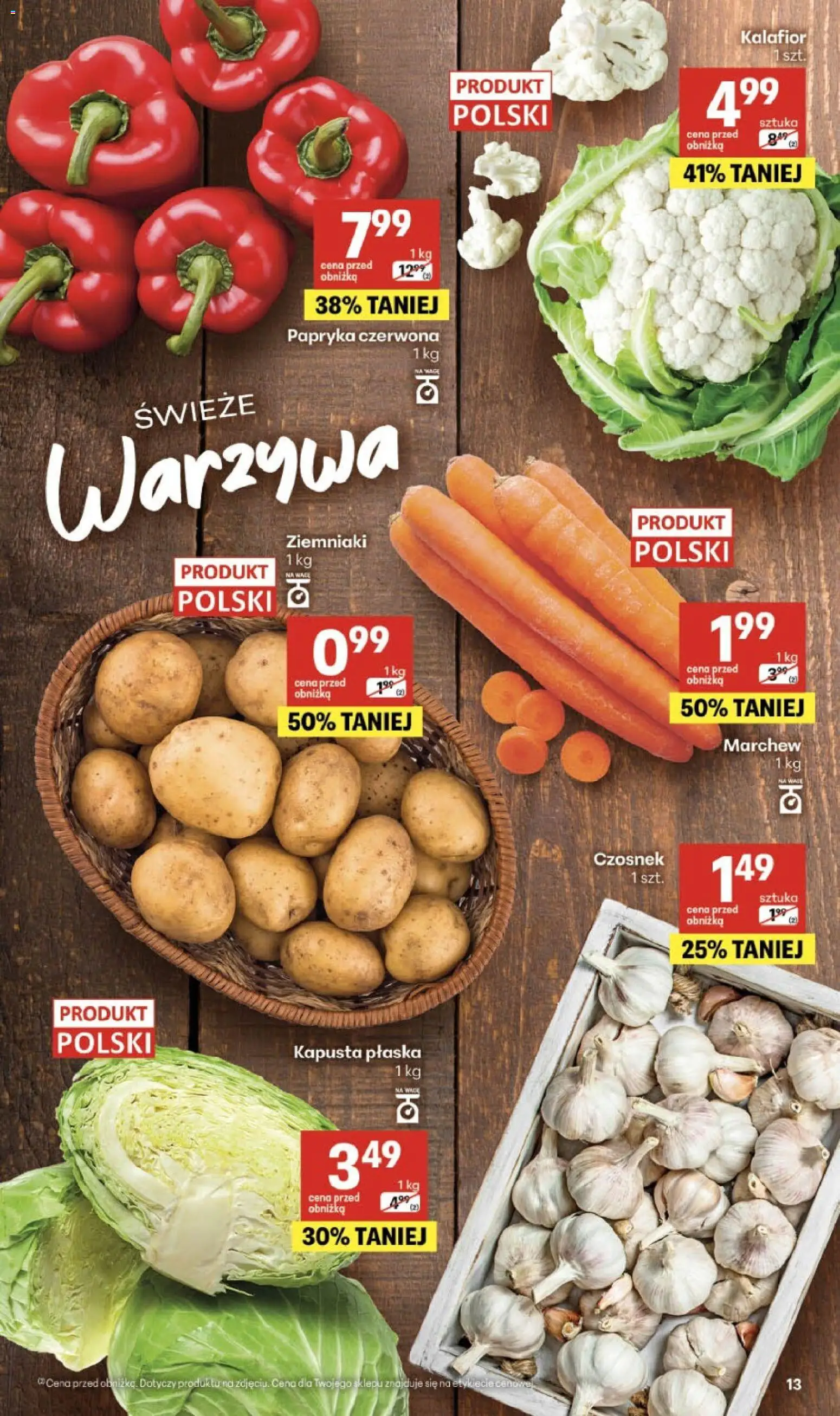 Delikatesy Centrum gazetka - Sklepy Własne od 06.08.2026 | Strona: 13 | Produkty: Czosnek, Kapusta, Ziemniaki, Warzywa