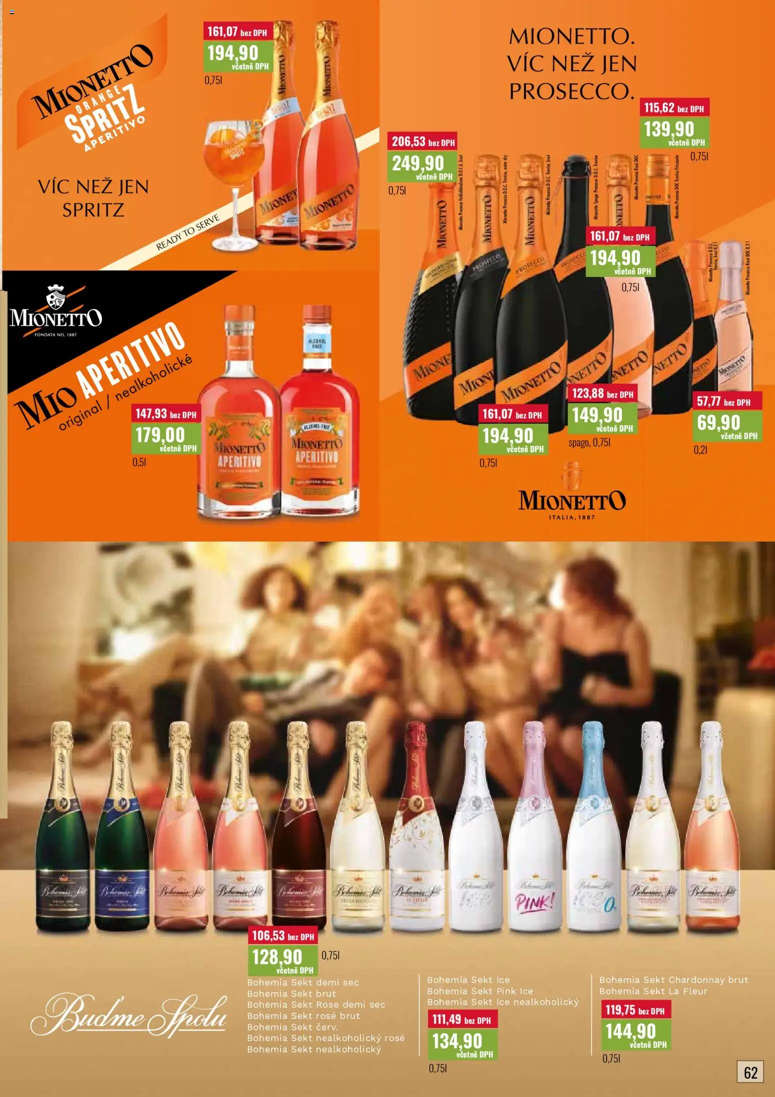 Ratio leták od 01.08.2026 | Strana: 63 | Produkty: Prosecco, Mionetto, Bohemia Sekt Ice, Aperitivo