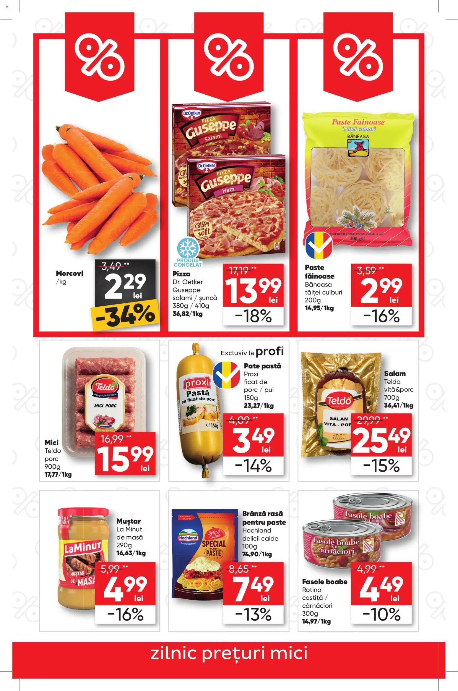 Noul catalog Profi – valabil de la 27.08.2026 | Pagină: 2 | Produse: Mici, Hochland, Paste, Morcovi