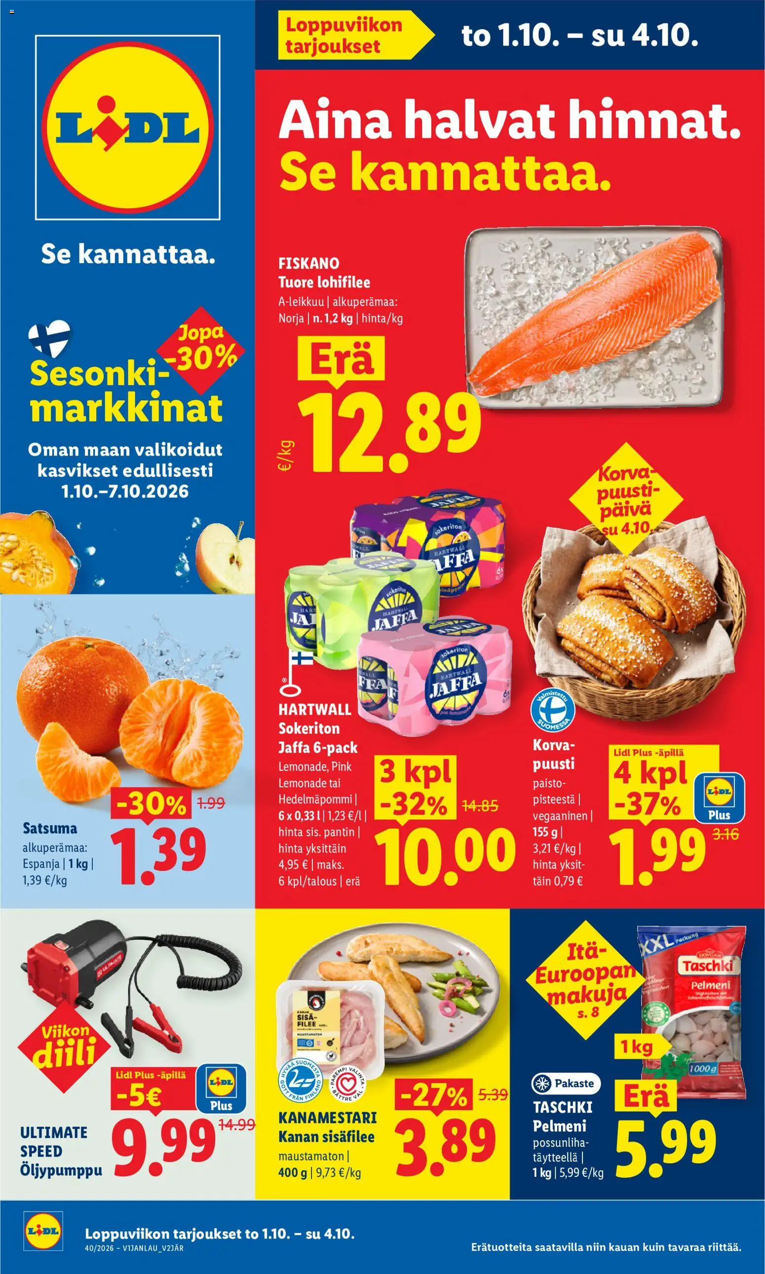 Lidl tarjoukset Vihti – voimassa 01/10/2026 alkaen | Sivu: 1 | Tuotteet: Satsuma