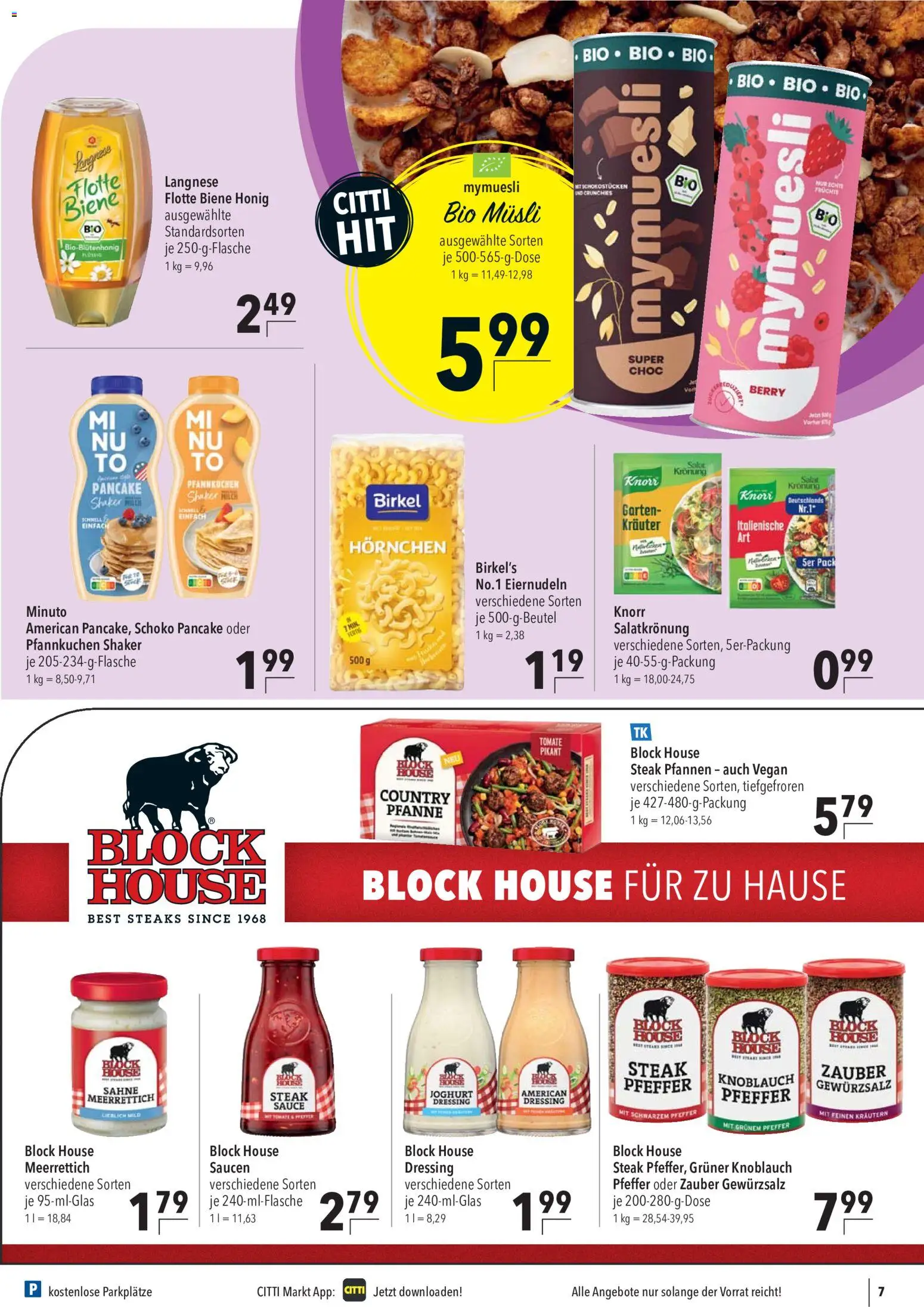 CITTI Markt Prospekt – gültig ab 09.09.2026 | Seite: 7 | Produkte: Langnese, Dressing, Knorr, Salat