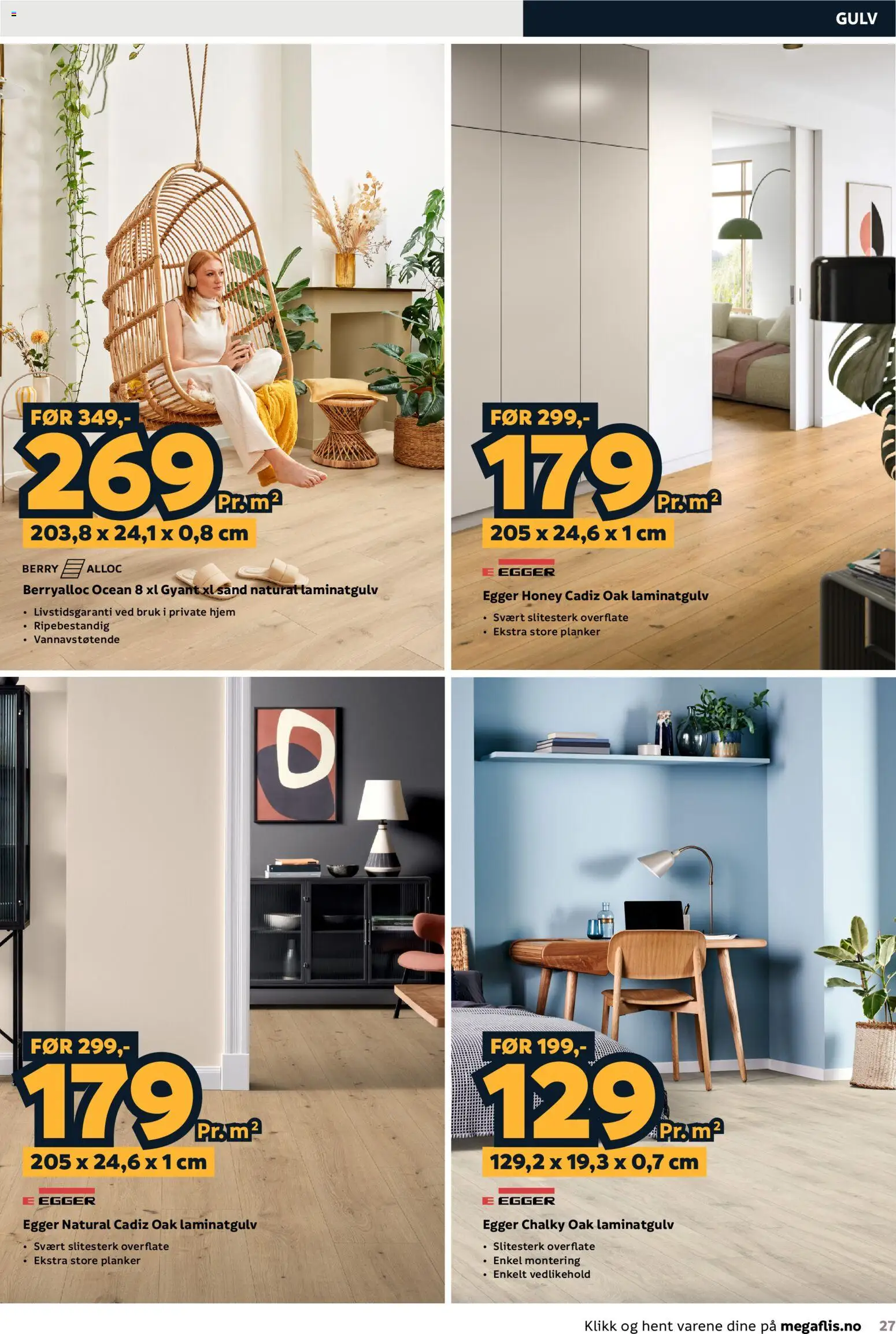 {H1} | Side: 27 | Produkter: Laminatgulv, Ved, 1, Gulv