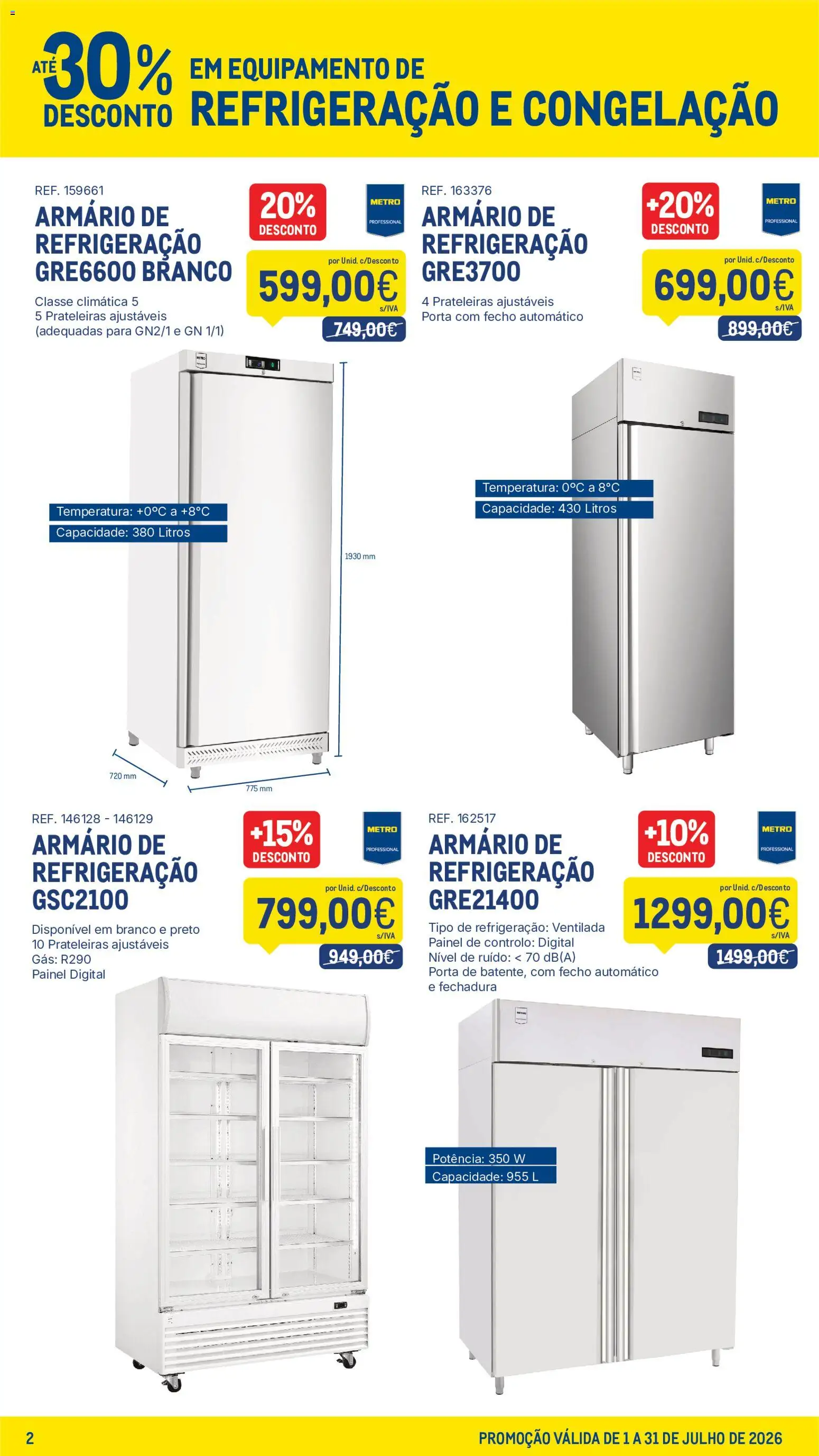 Makro Equipamentos de Refrigeração e Congelação - Descontos até 30 │ válido de 01/07/2026 | Página: 2 | Produtos: Porta, Armário