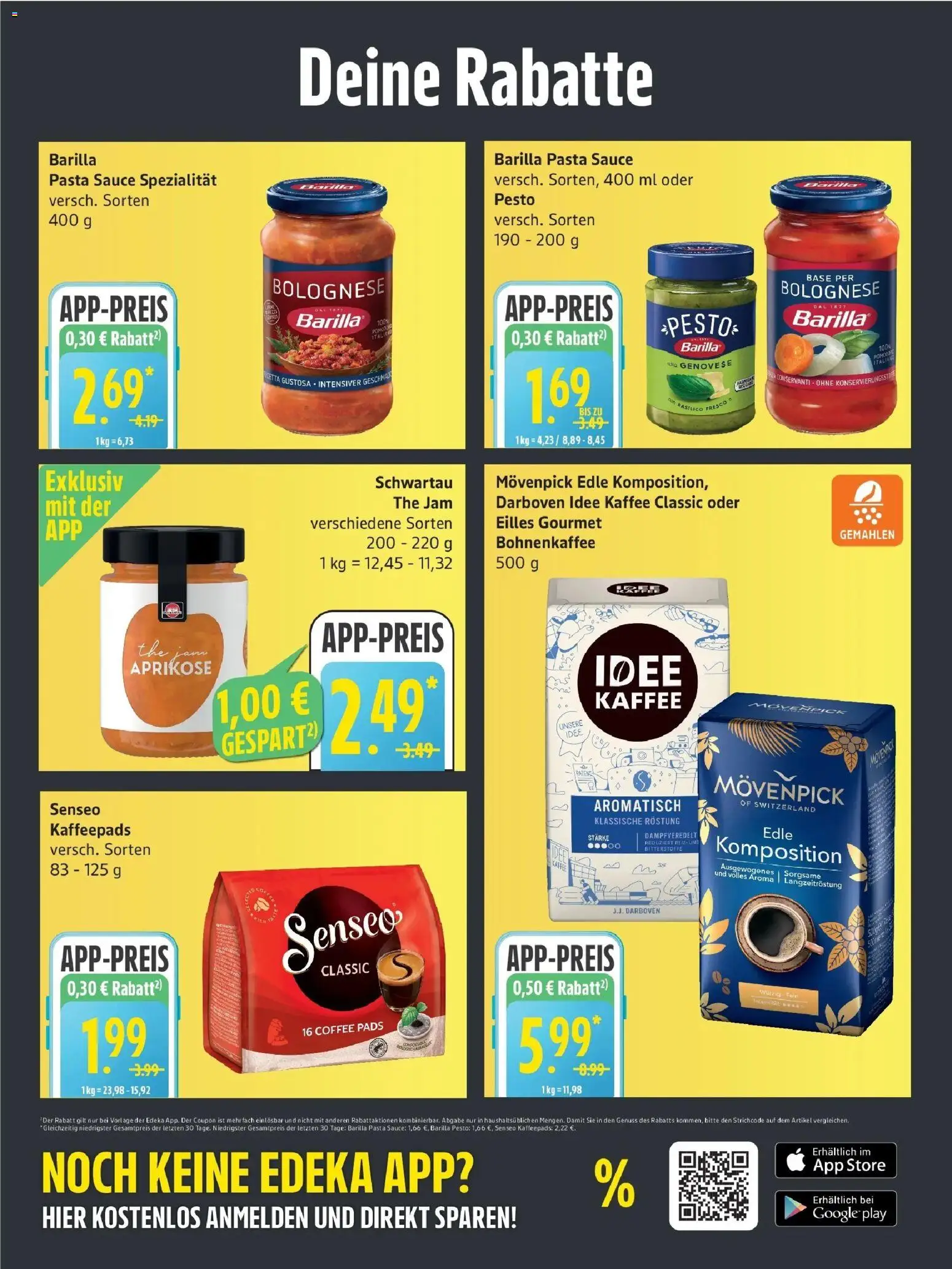 Edeka Prospekt Stralsund (ab 19.10.2026) » Angebote Online | Seite: 4 | Produkte: Kaffeepads, Barilla, Senseo kaffeepads, Pasta