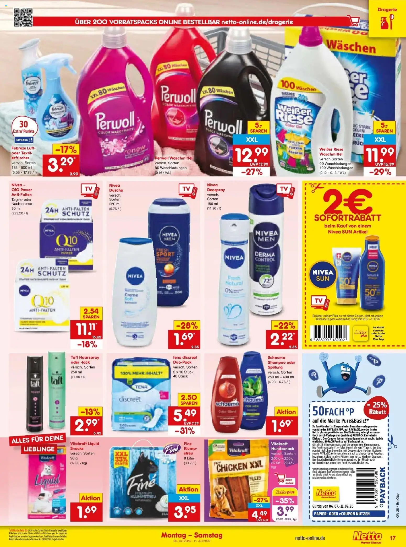 Netto Marken-Discount - Netto: Wochenangebote – gültig ab 05.07.2026 | Seite: 25 | Produkte: Tisch, Dusche, Shampoo, Deospray