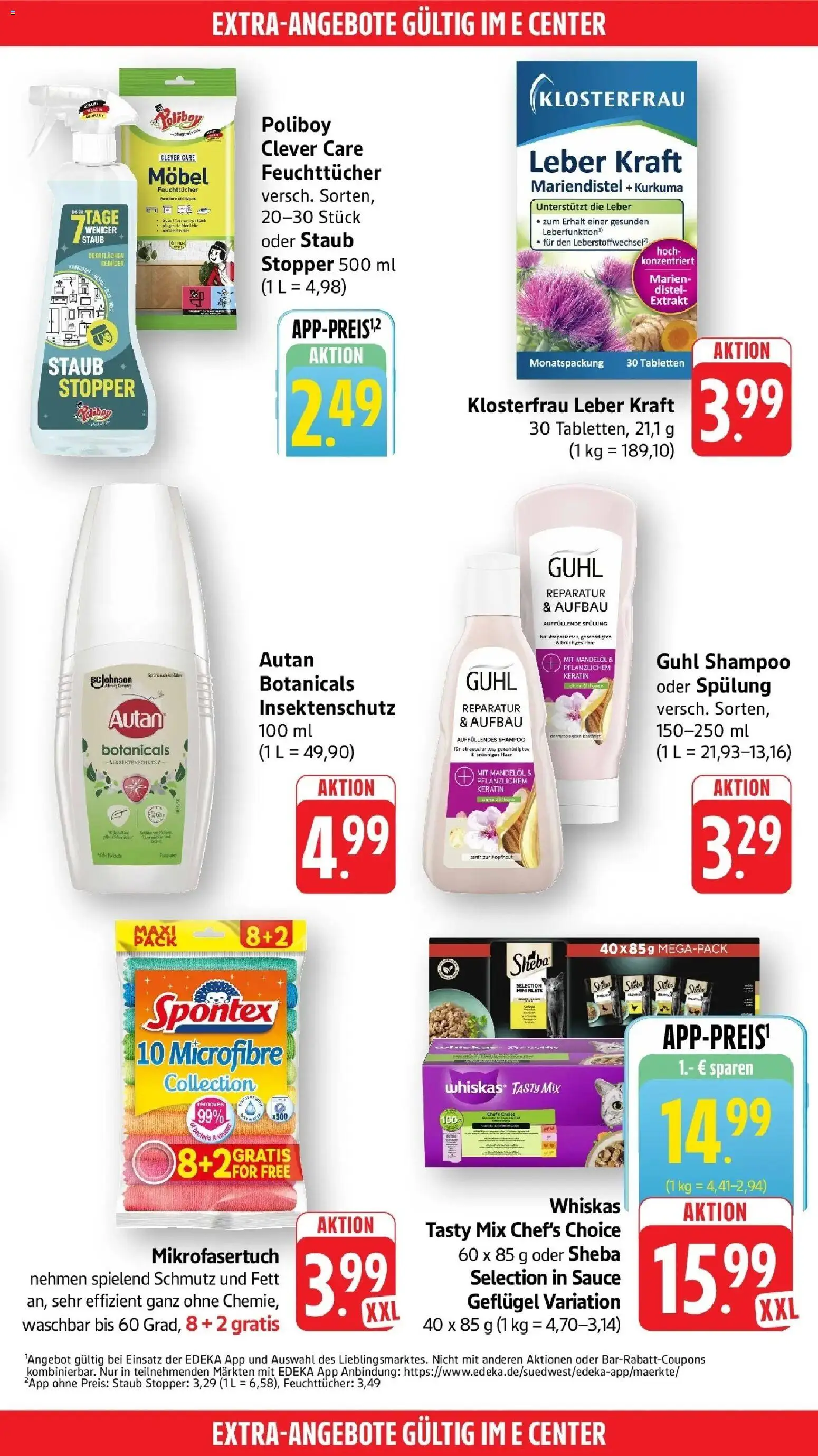 E center Prospekt Biberach (ab 28.09.2026) zum Blättern | Seite: 55 | Produkte: Sheba, Shampoo, Spülung, Whiskas