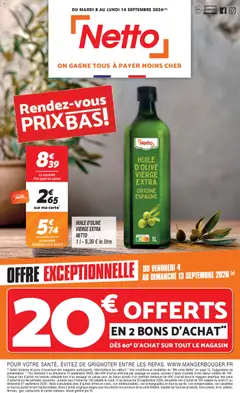 Netto - Prévisualisation de Netto rendez-vous prix bas valide à partir de 08/09/2026