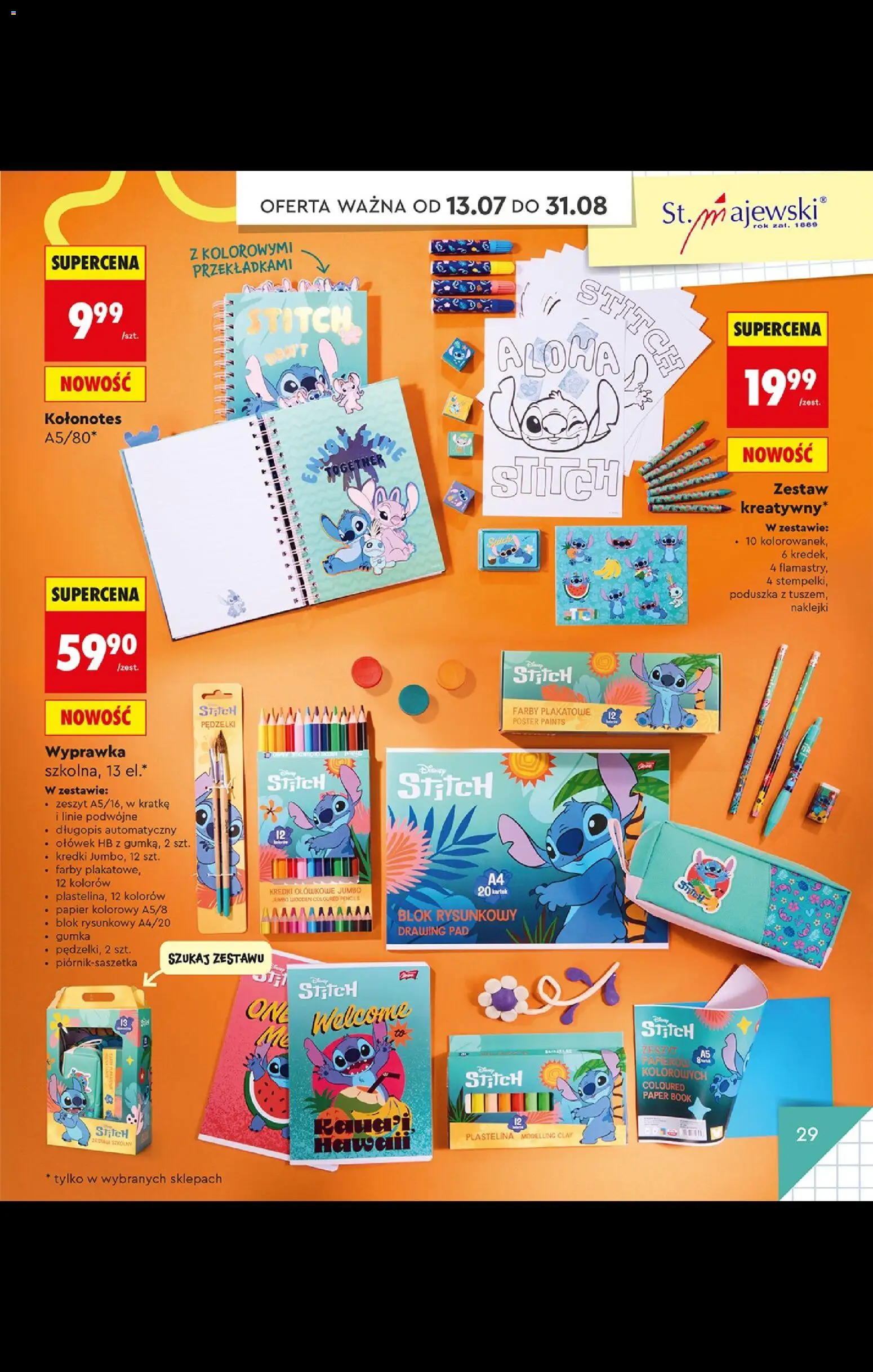 Biedronka gazetka - Powrót Do Szkoły od 06.07.2026 | Strona: 29 | Produkty: Notebook, Zeszyt, Poduszka, Naklejki