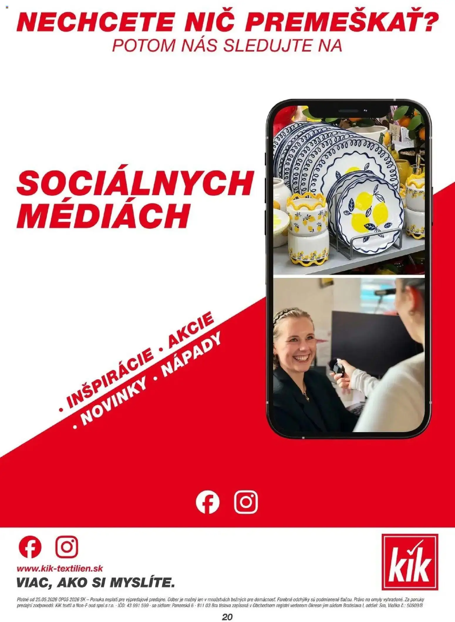 Nové Kik akcie – leták je platný od 25.05.2026 | Strana: 20