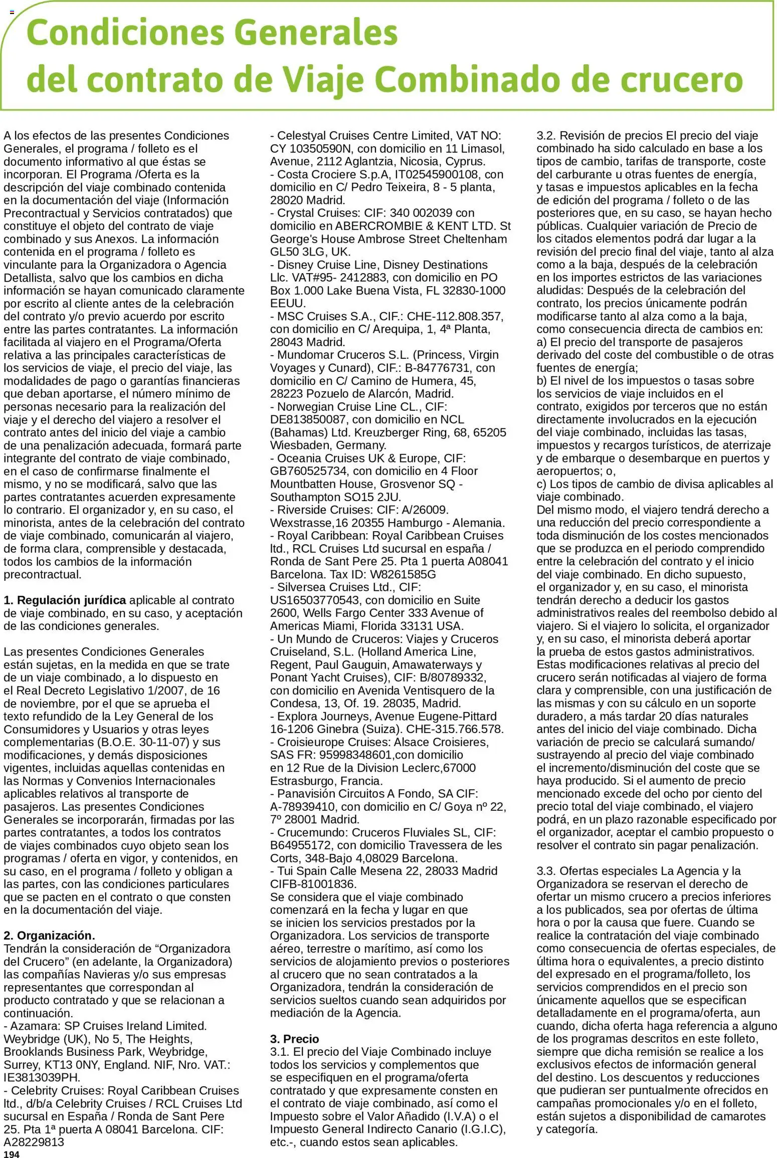 Viajes El Corte Inglés Cruceros marítimos │ válido desde el 01/01/2026 | Página: 195 | Productos: General, Organizador, Ginebra