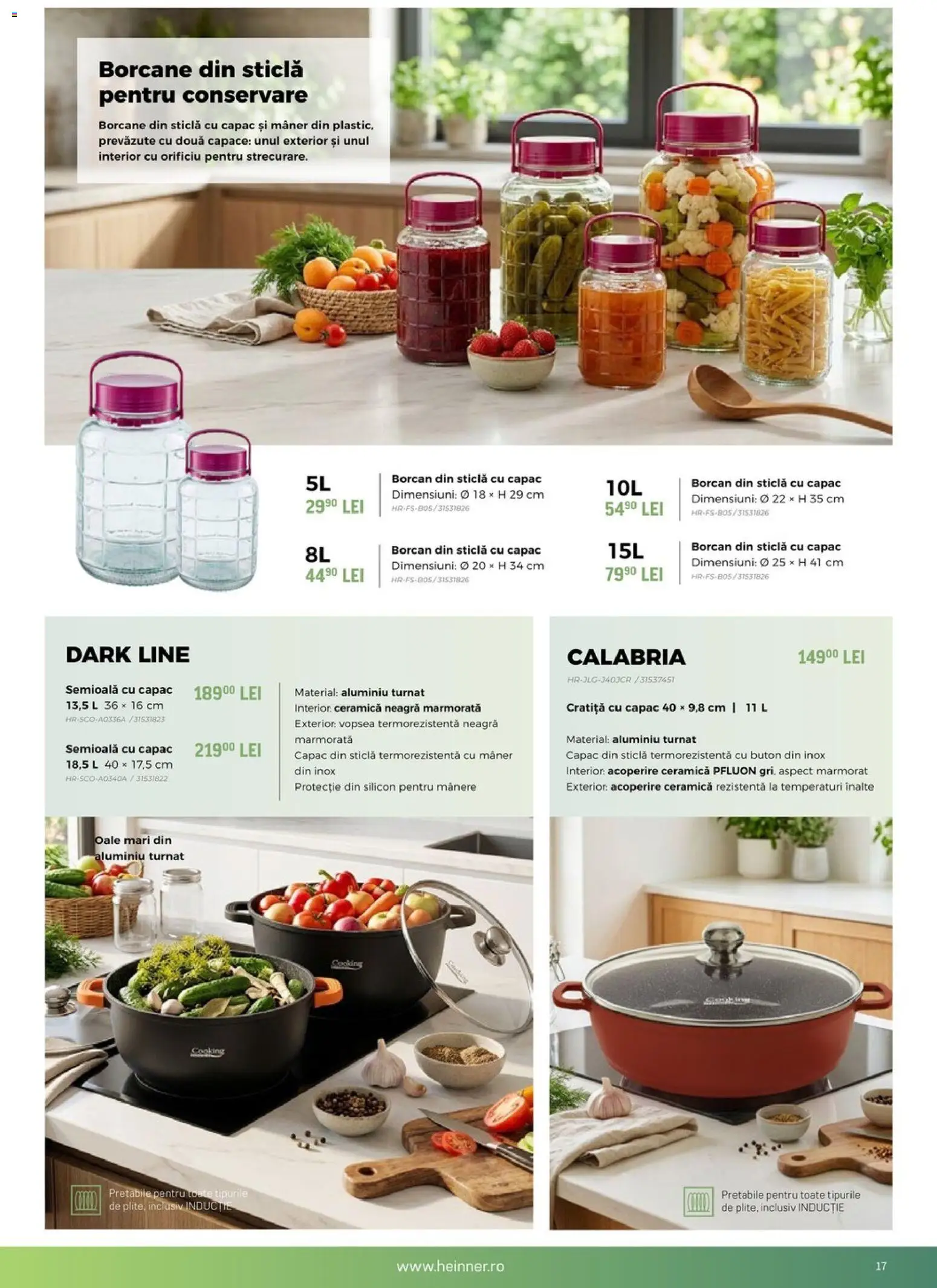 Noul catalog Carrefour – valabil de la 12.08.2026 | Pagină: 17 | Produse: Mânere, Cratiță, Mâner, Sticla cu capac